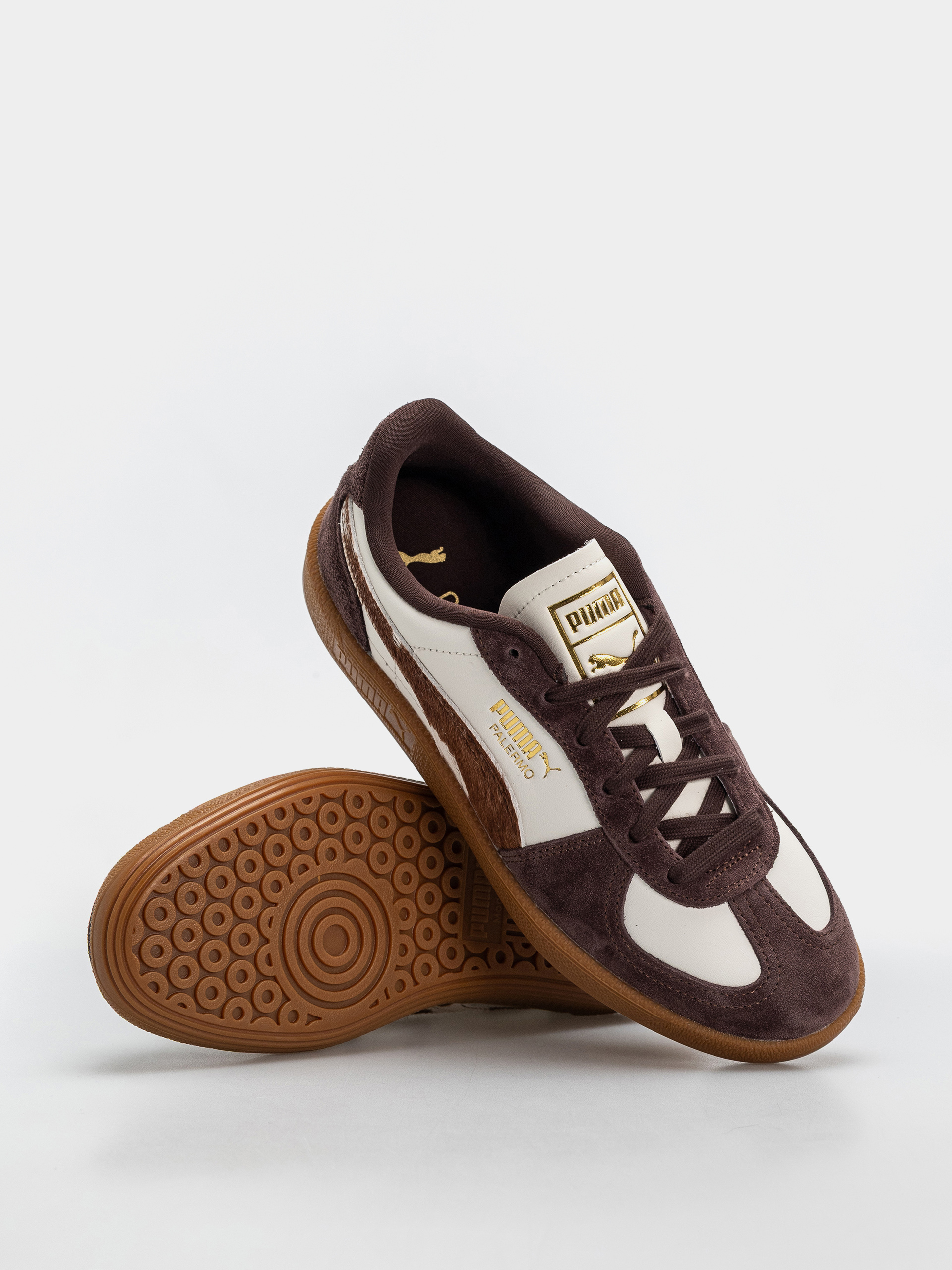 Puma Palermo Cow Wmn Schuhe (warm white/chocolate brown/gum)