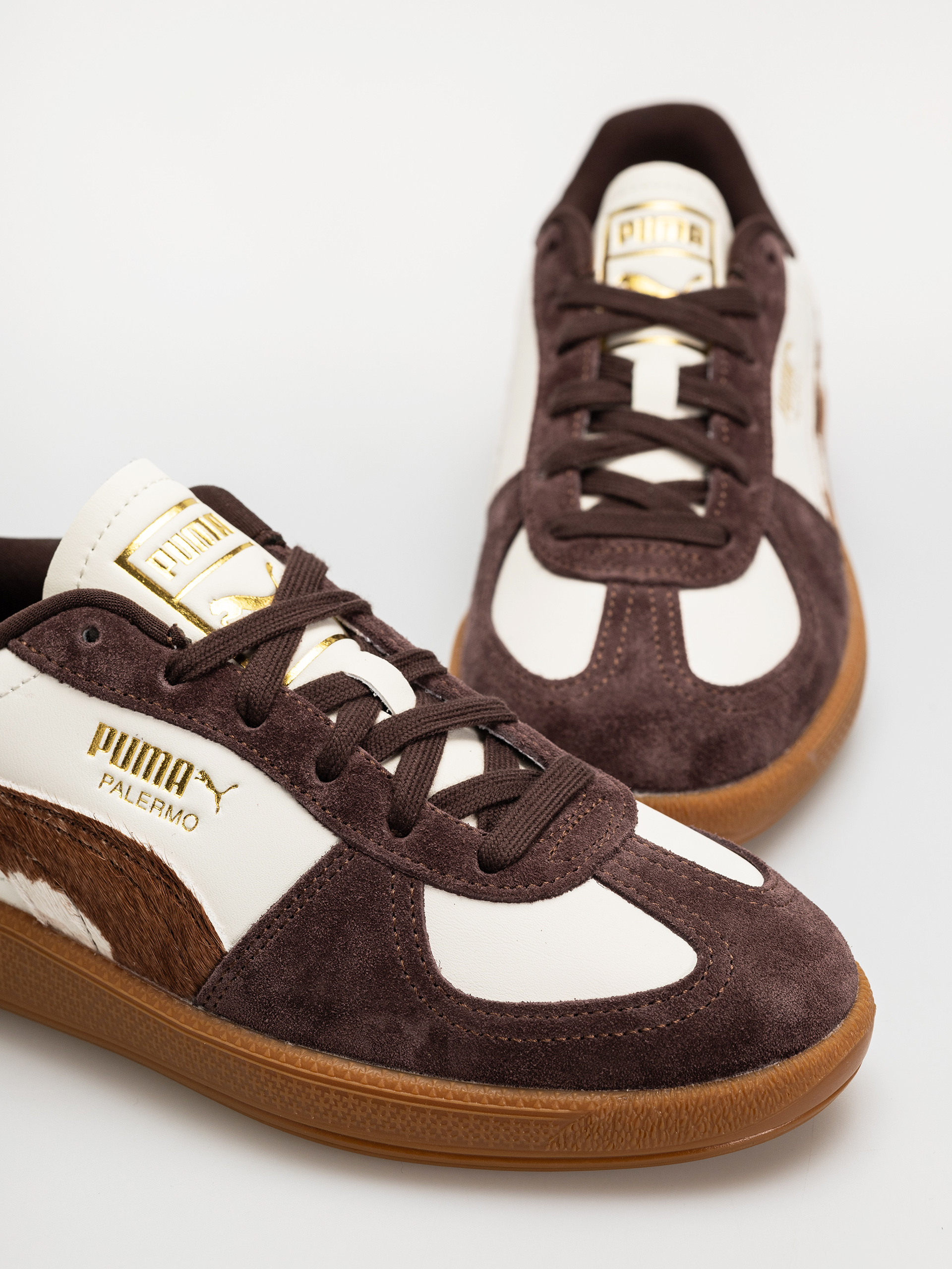 Puma Palermo Cow Wmn Shoes (warm white/chocolate brown/gum)