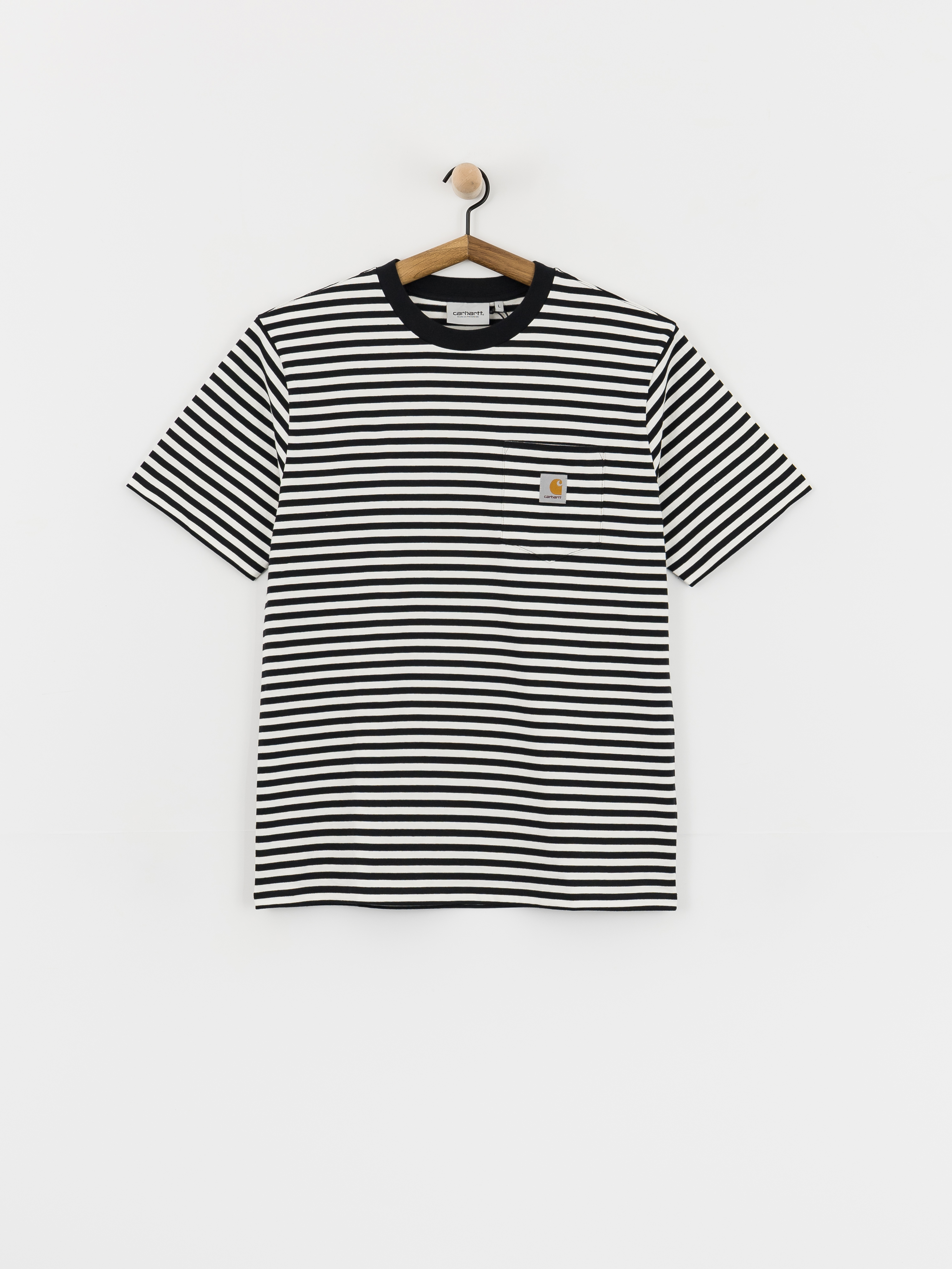Carhartt WIP T-Shirt Ezra Pocket (ezra stripe/black/wax)