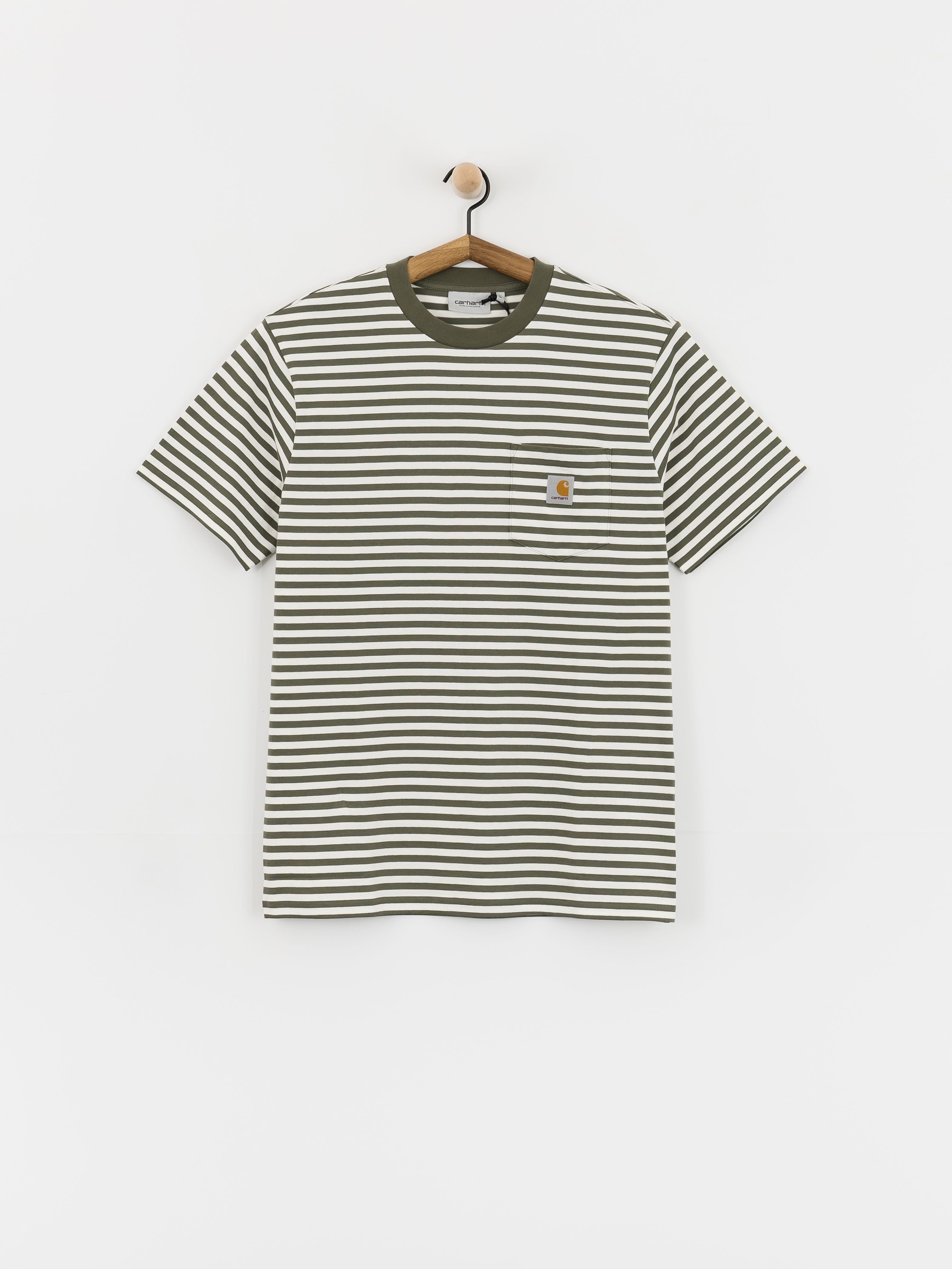 Carhartt WIP T-Shirt Ezra Pocket (ezra stripe/leaf/wax)