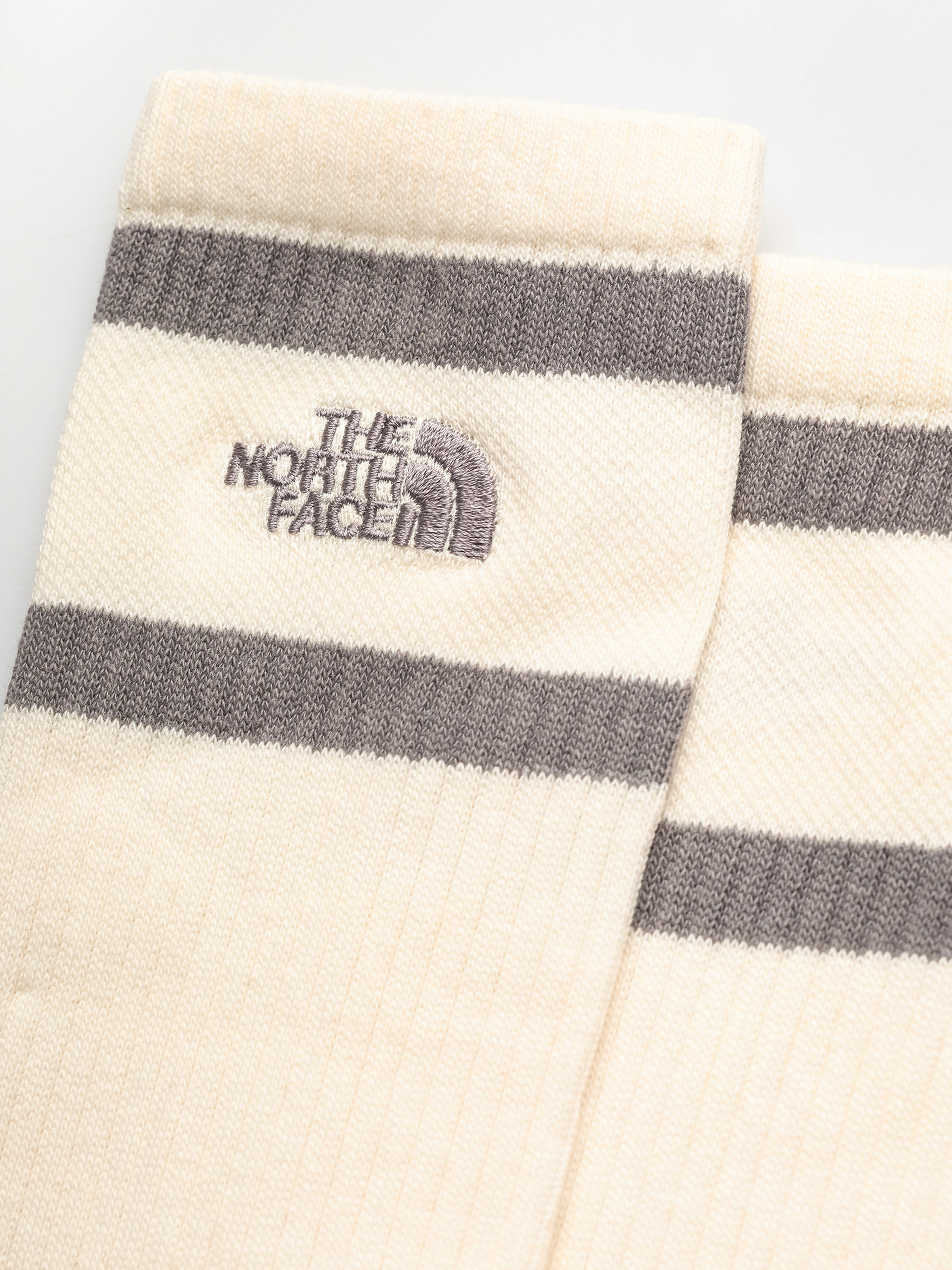 The North Face Everyday Crew Heritage Stripe 2P Socks (raw undyed)