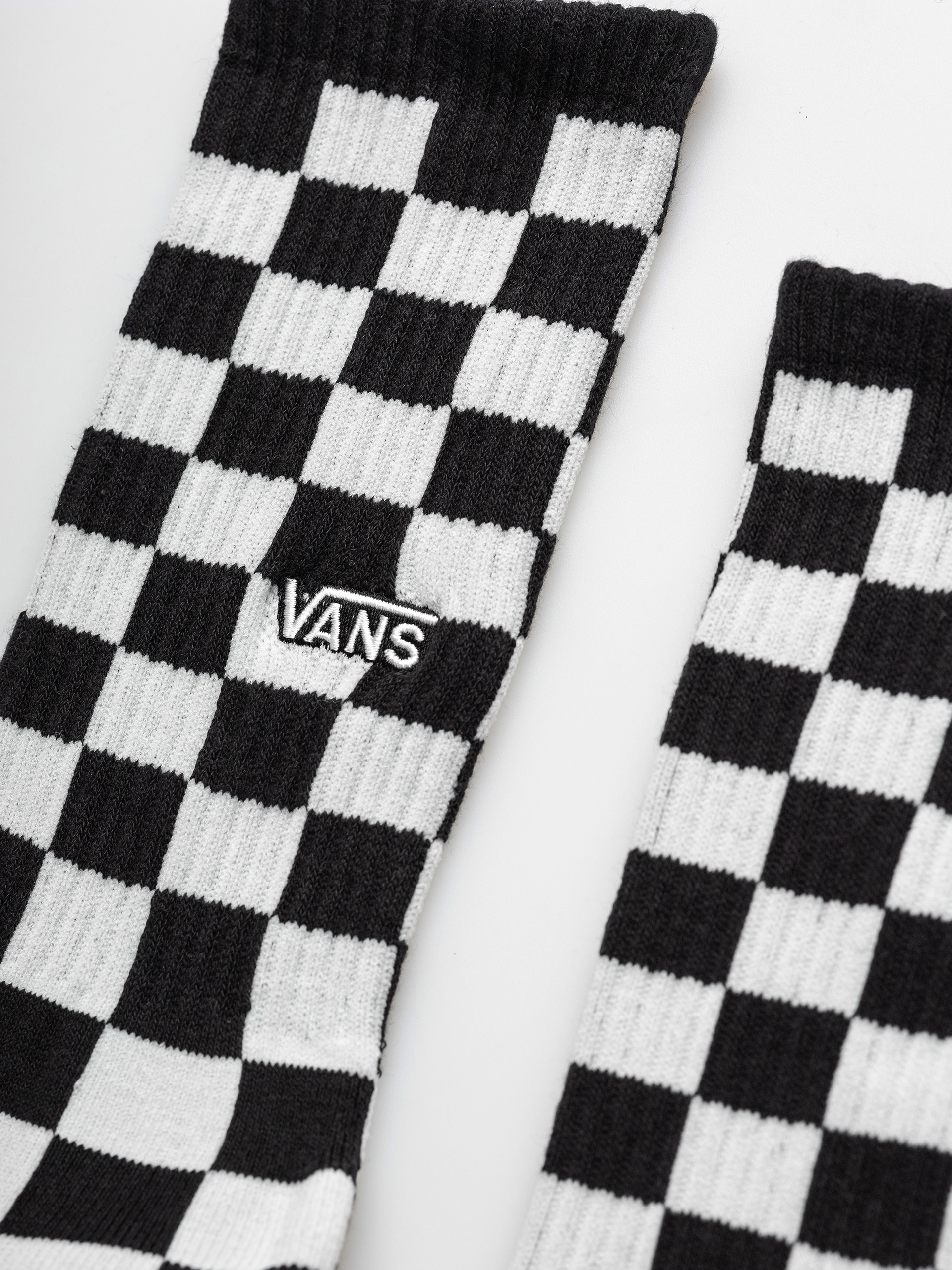 Vans Checkerboard Crew Socks (black/white)