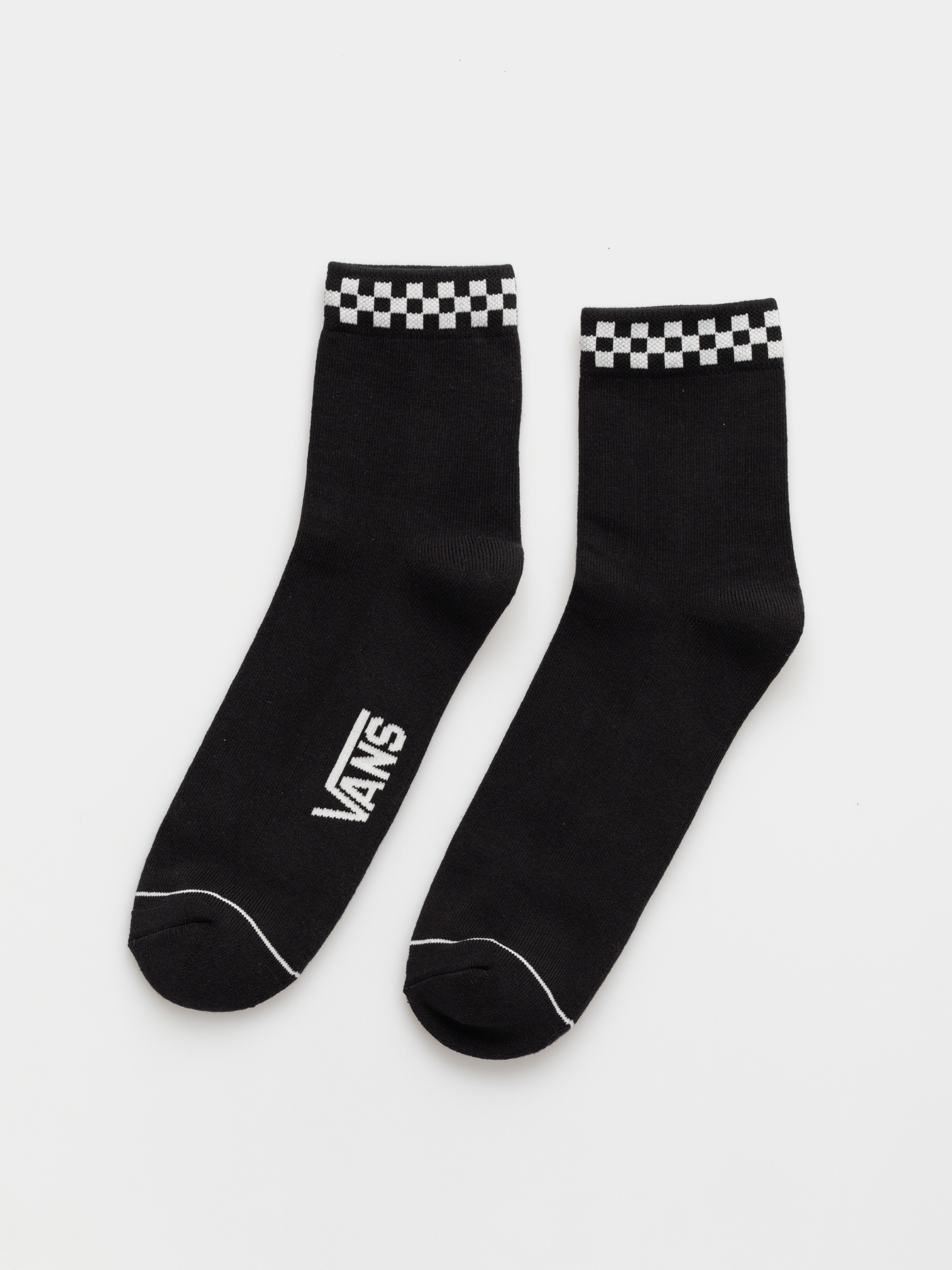 Vans Peek A Check Half Crew Socks (black)