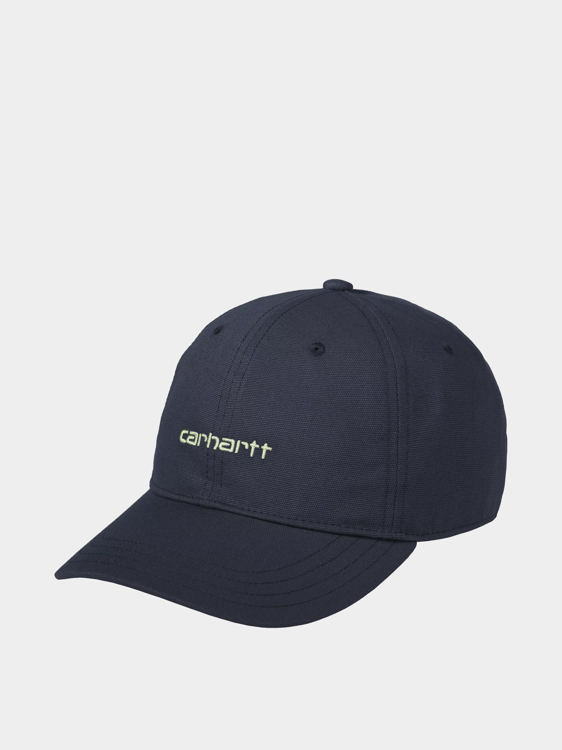 Carhartt WIP Cap Canvas Script (deep night/gentle green)