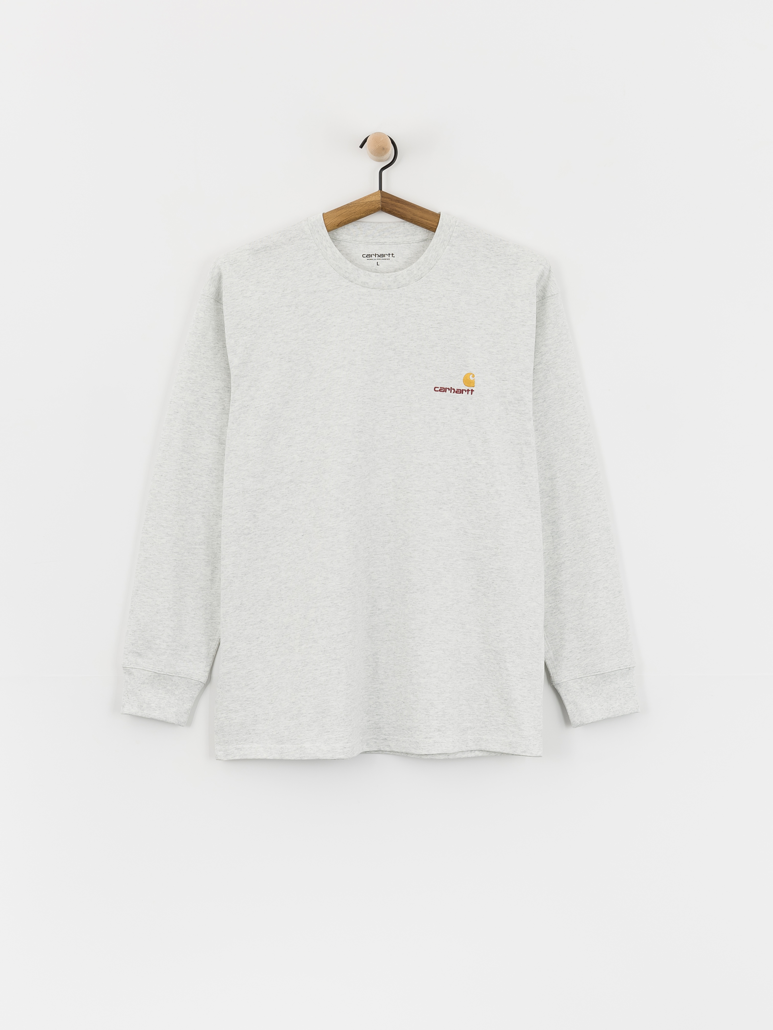 Carhartt WIP Longsleeve American Script (ash heather)