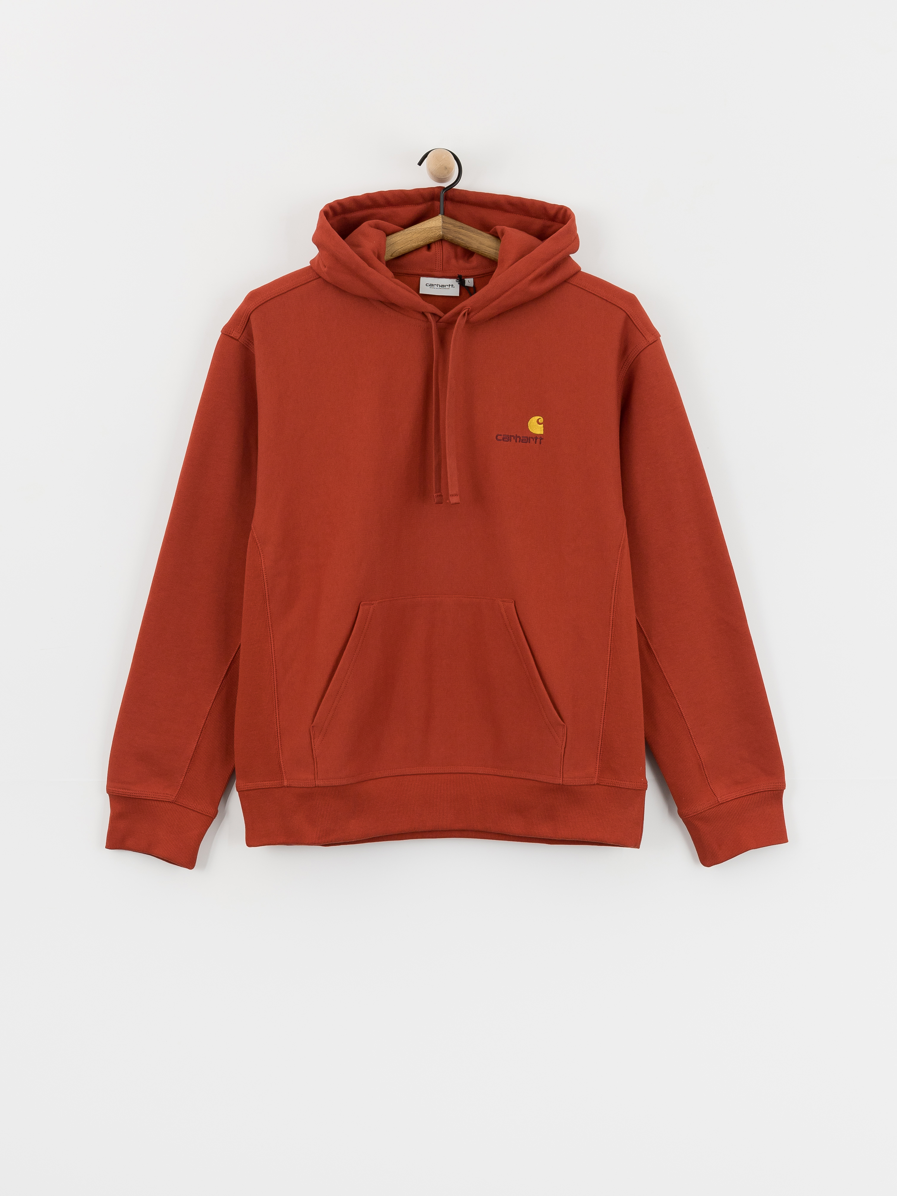 Carhartt WIP Hoodie American Script HD (oxide red)