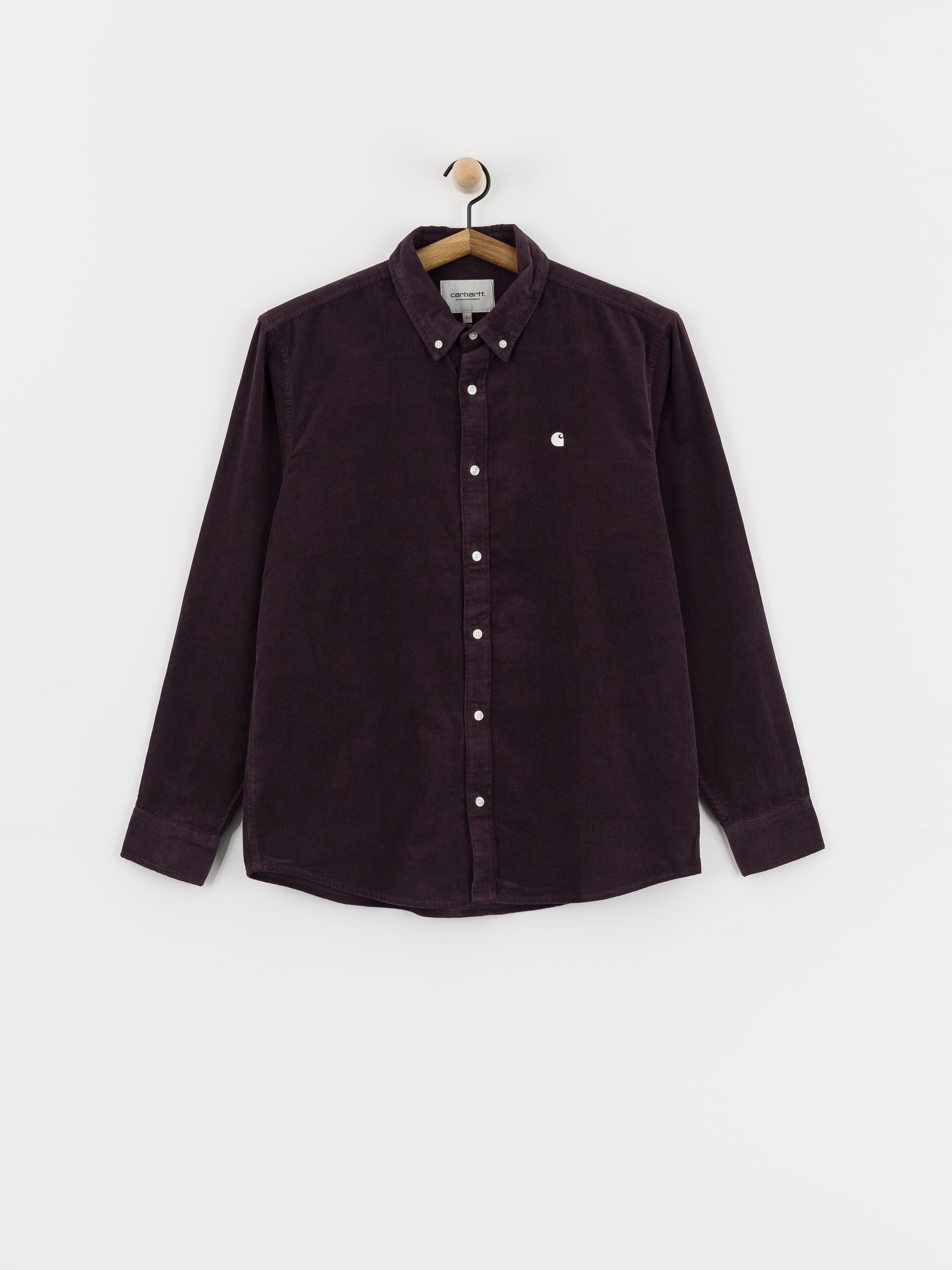 Carhartt WIP Madison Fine Cord Hemd (cozy purple/wax)