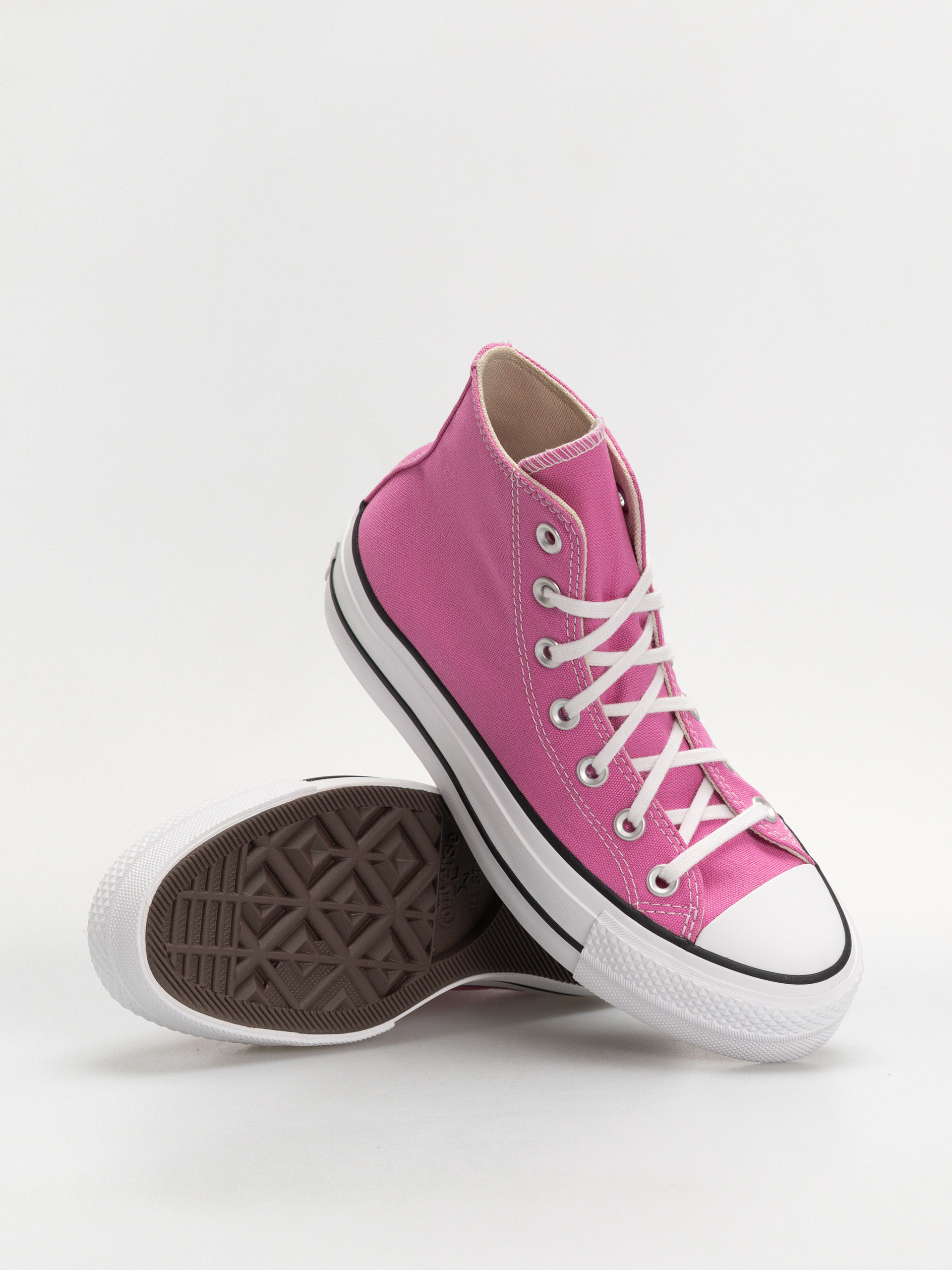 Converse Chuck Taylor All Star Lift Hi Wmn Chucks (shocking orchid/white/black)