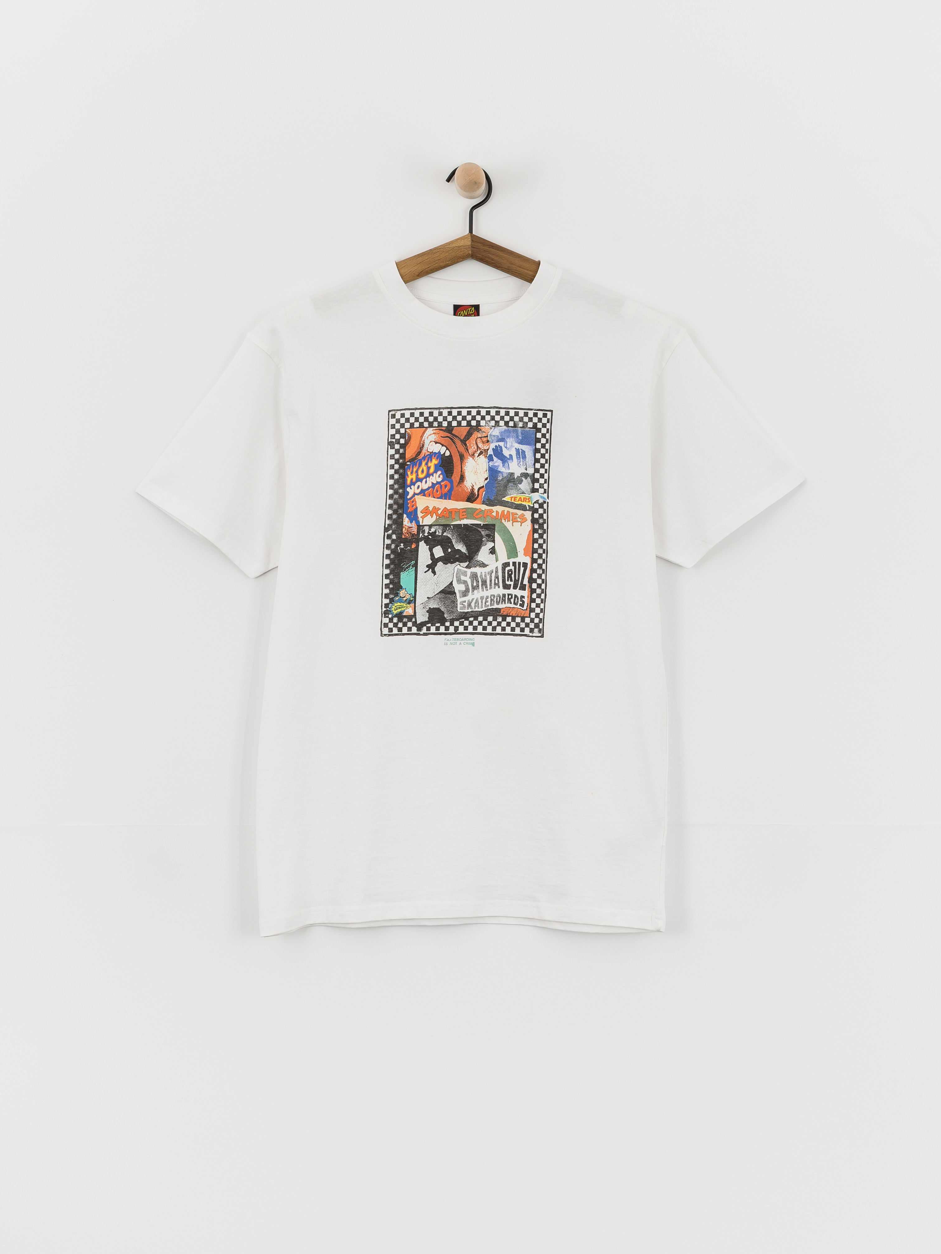 Santa Cruz Ad Collage Front T-Shirt (white)