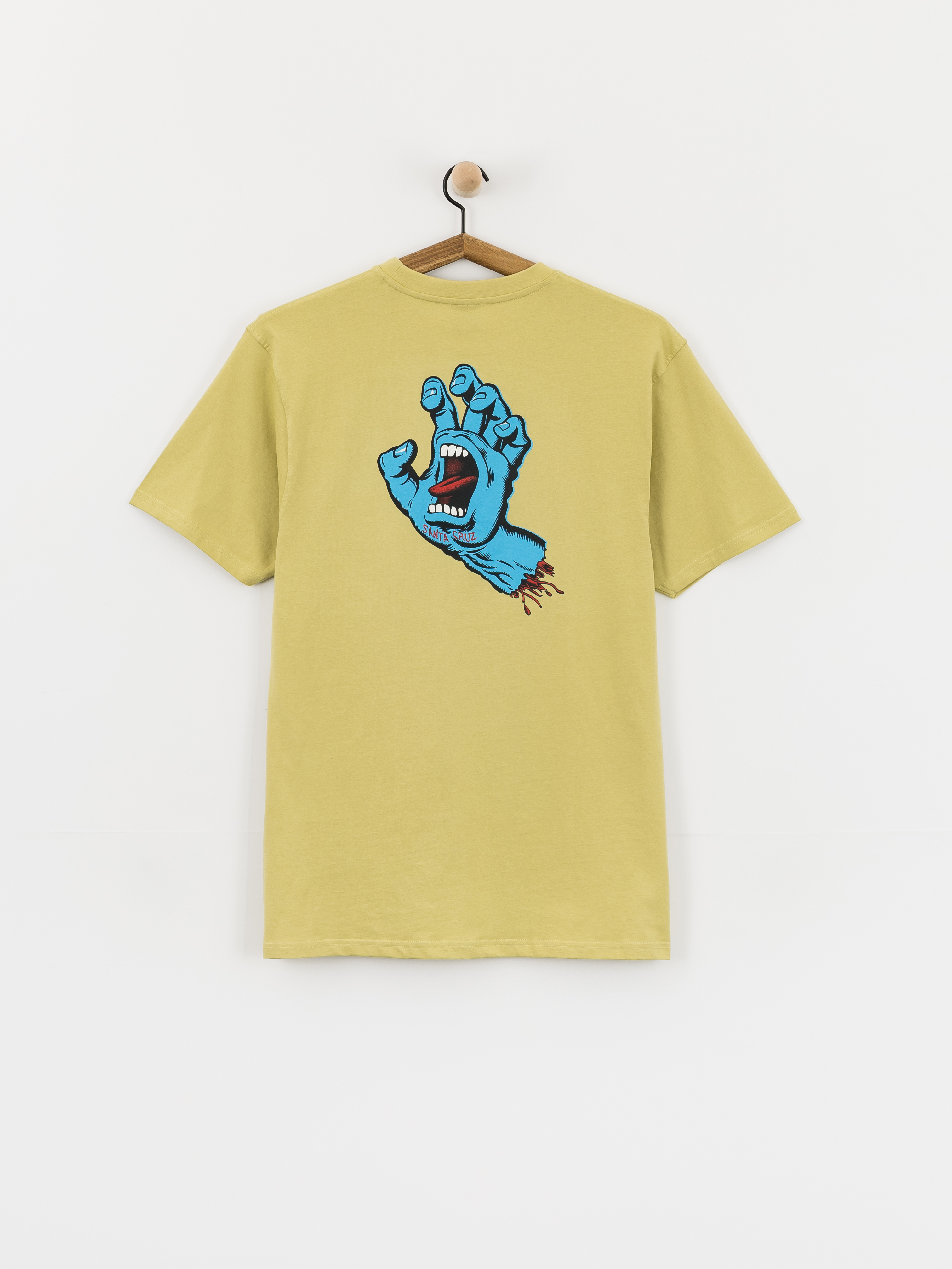 Santa Cruz T-Shirt Screaming Hand Chest (faded khaki)