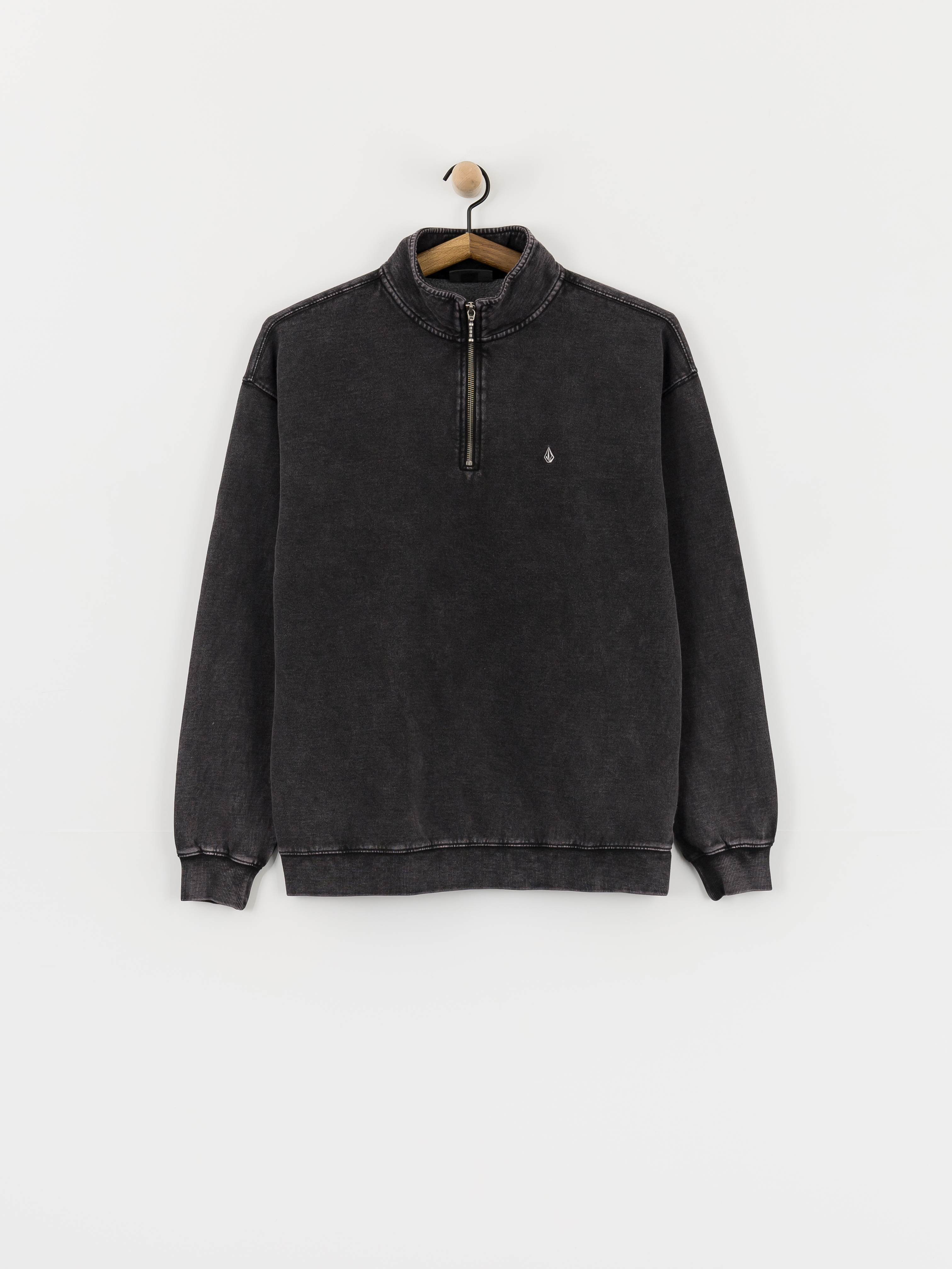 Volcom Single Stone Quarter ZIP Sweatshirt (light acid black)
