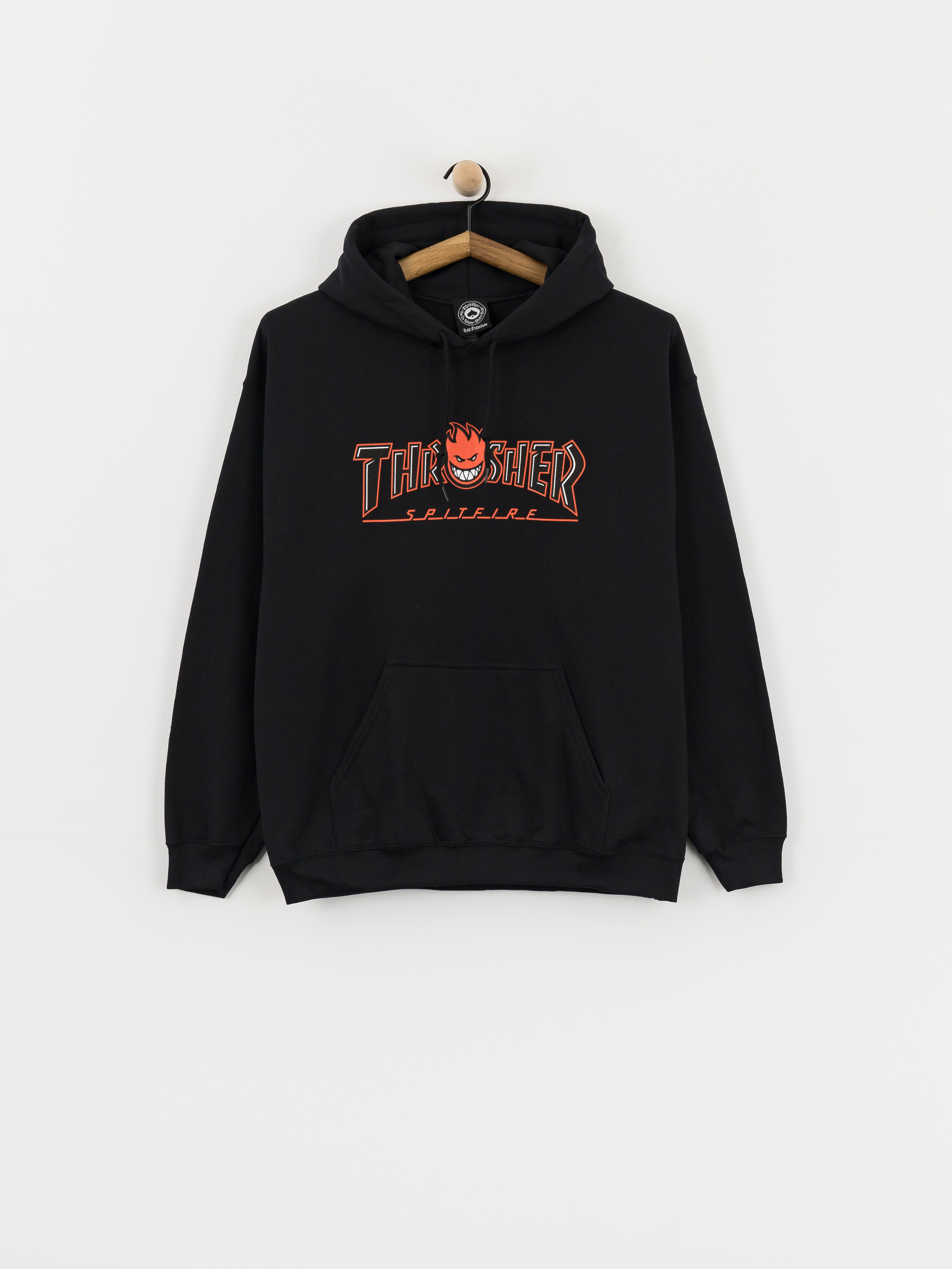 Thrasher x Spitfire Big Head Outline HD Hoodie (black)