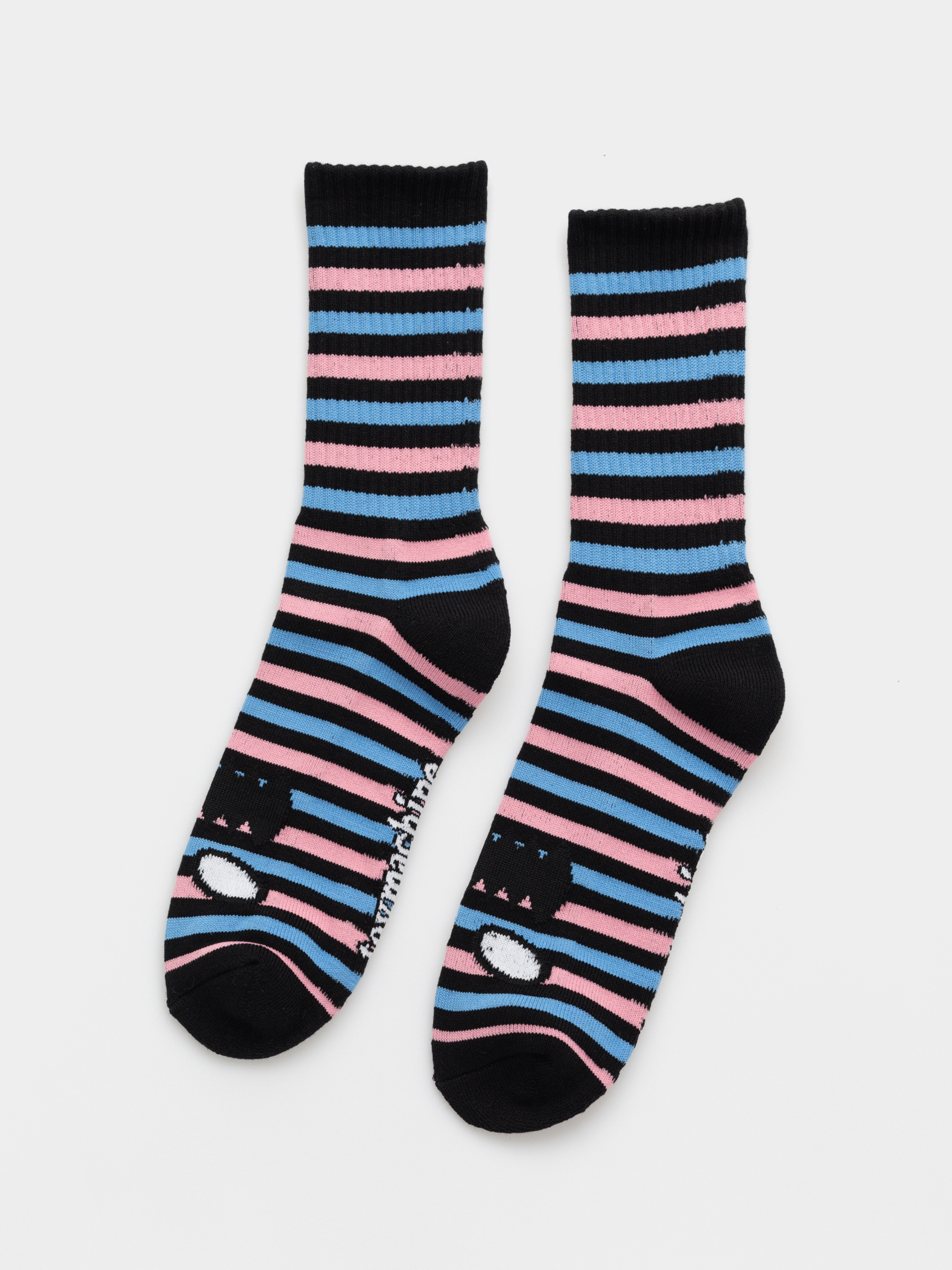 Toy Machine Monster Face Mini Stripe Socks (blue)