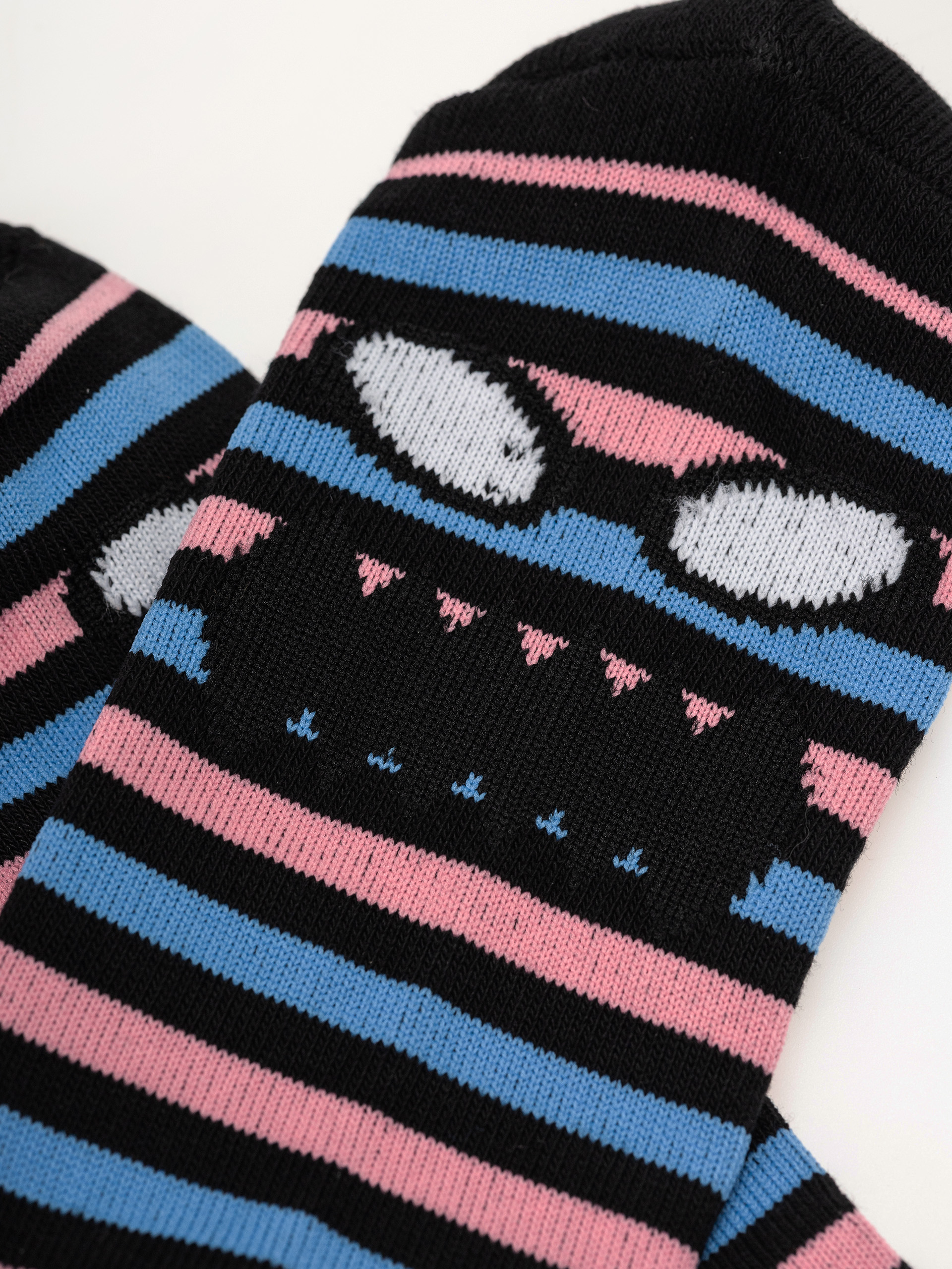 Toy Machine Monster Face Mini Stripe Socks (blue)