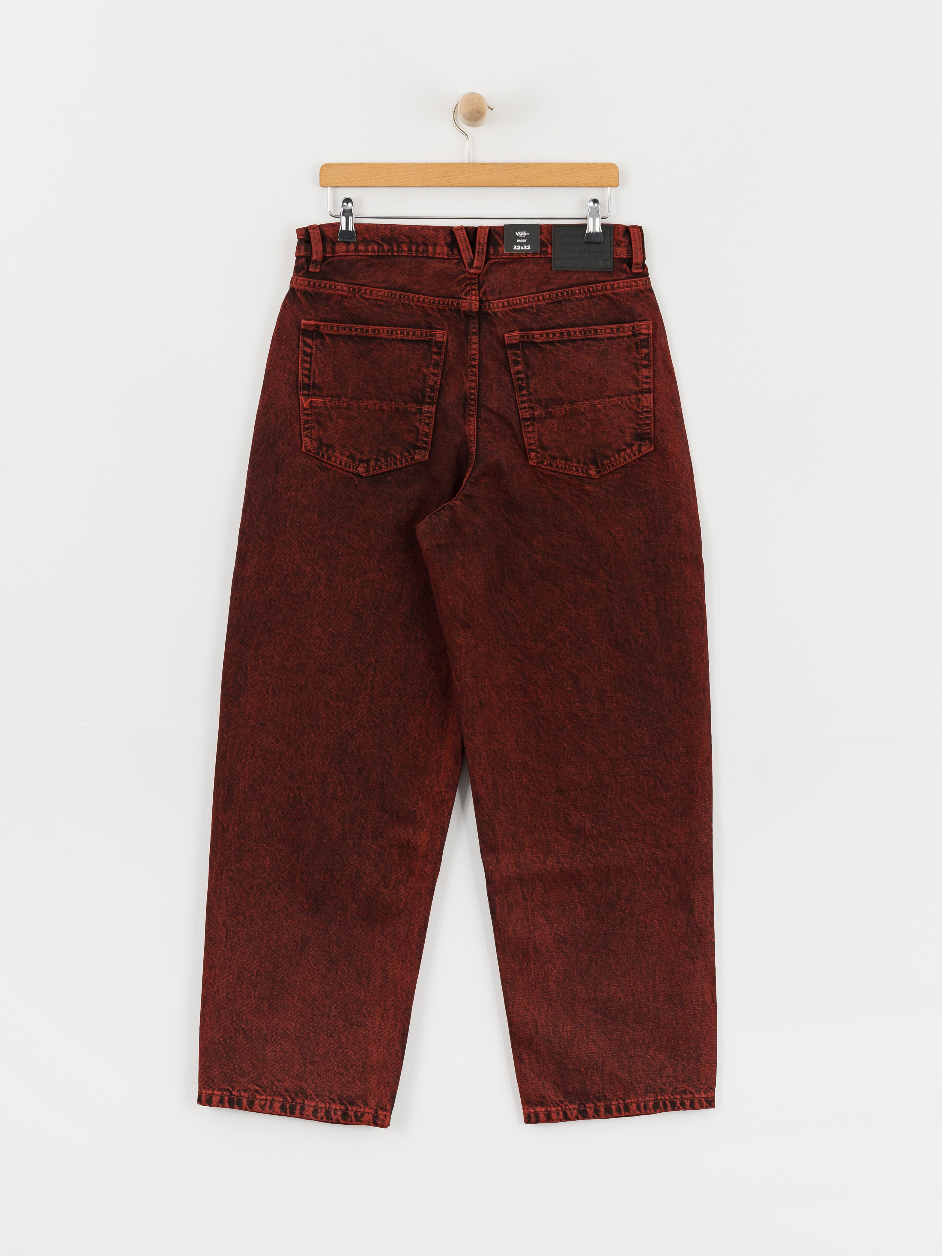 Vans Check 5 Baggy Acid Overdyed Denim Hose (racing red)