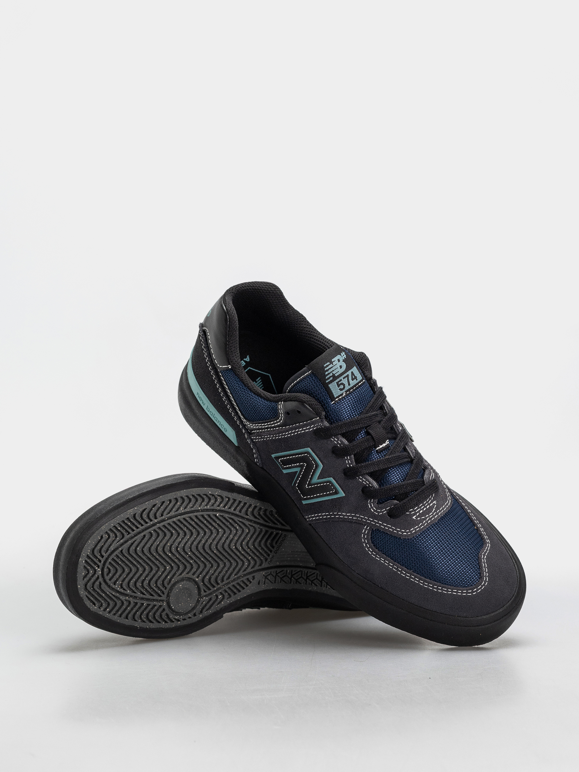 New Balance 574 Shoes (faded black/faded teal)
