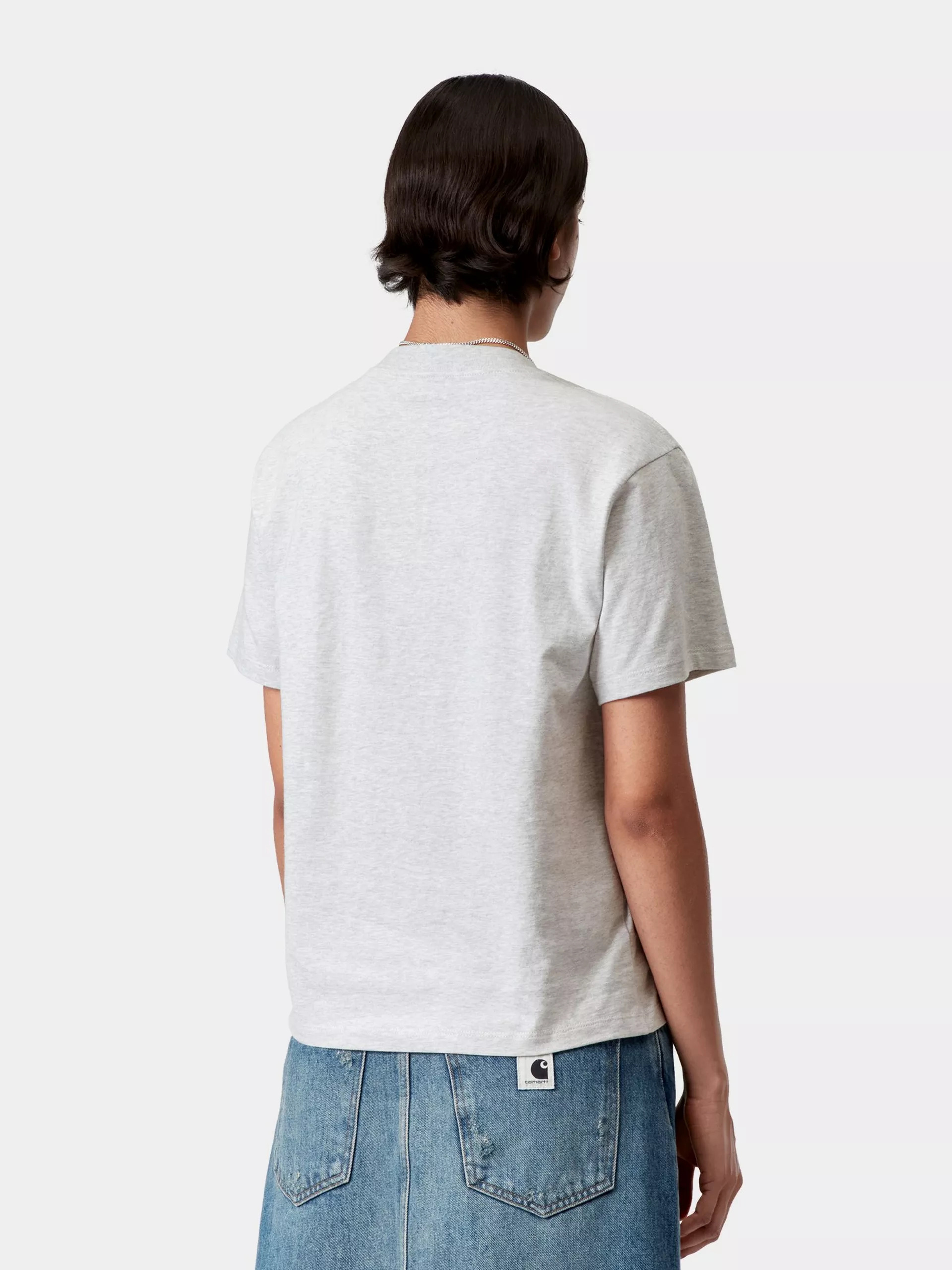 Carhartt WIP T-Shirt Pocket Heart Wmn (ash heather/red)