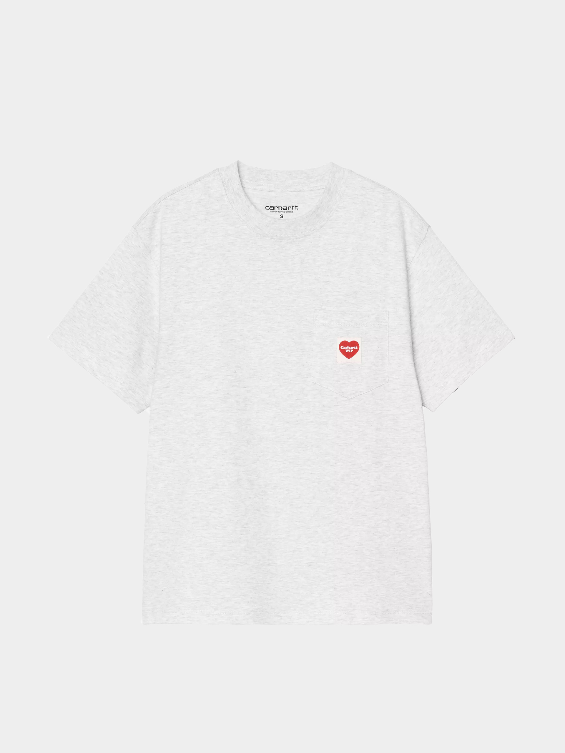 Carhartt WIP T-Shirt Pocket Heart Wmn (ash heather/red)