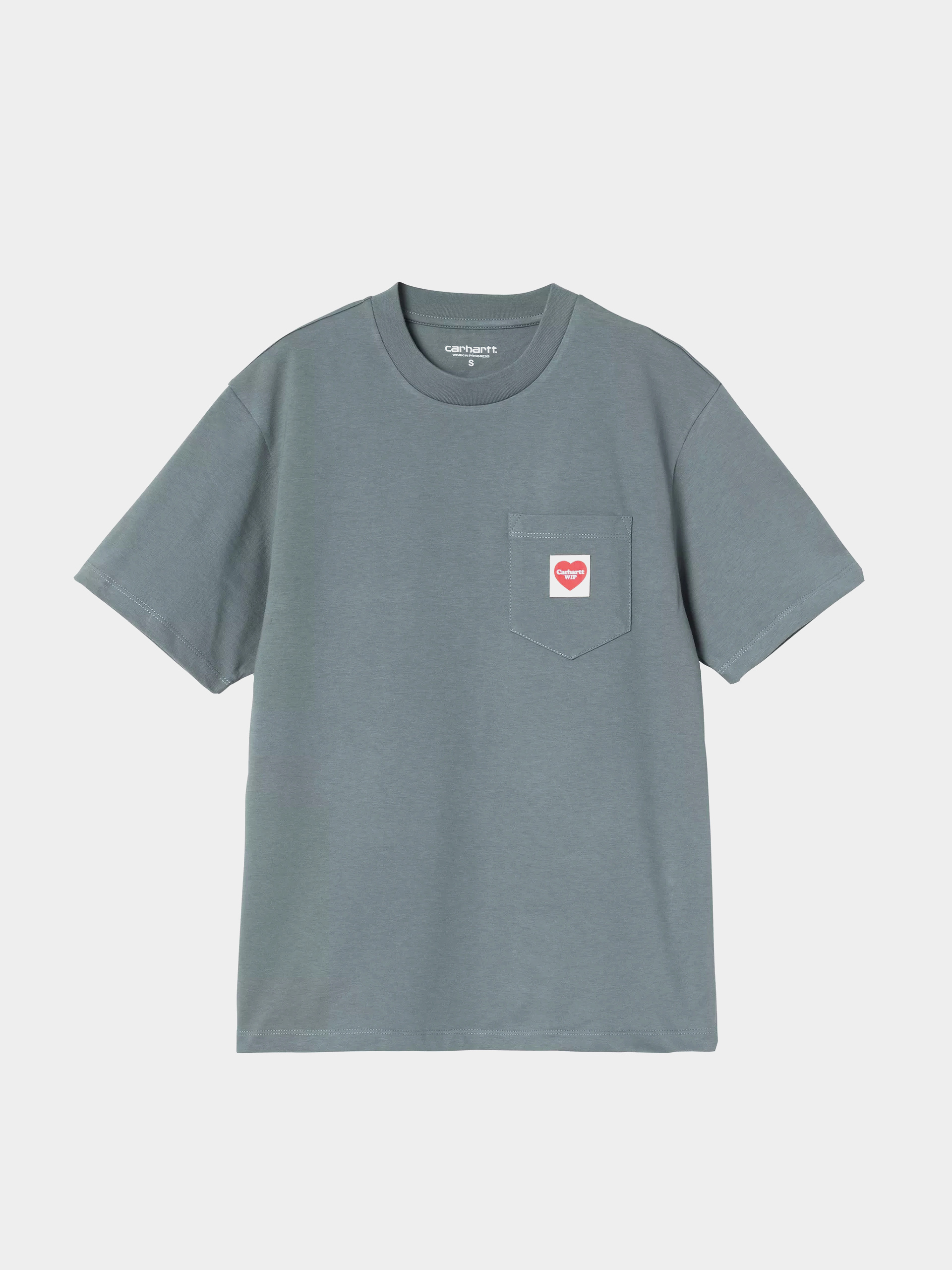 Carhartt WIP T-Shirt Pocket Heart Wmn (cozy blue/red)