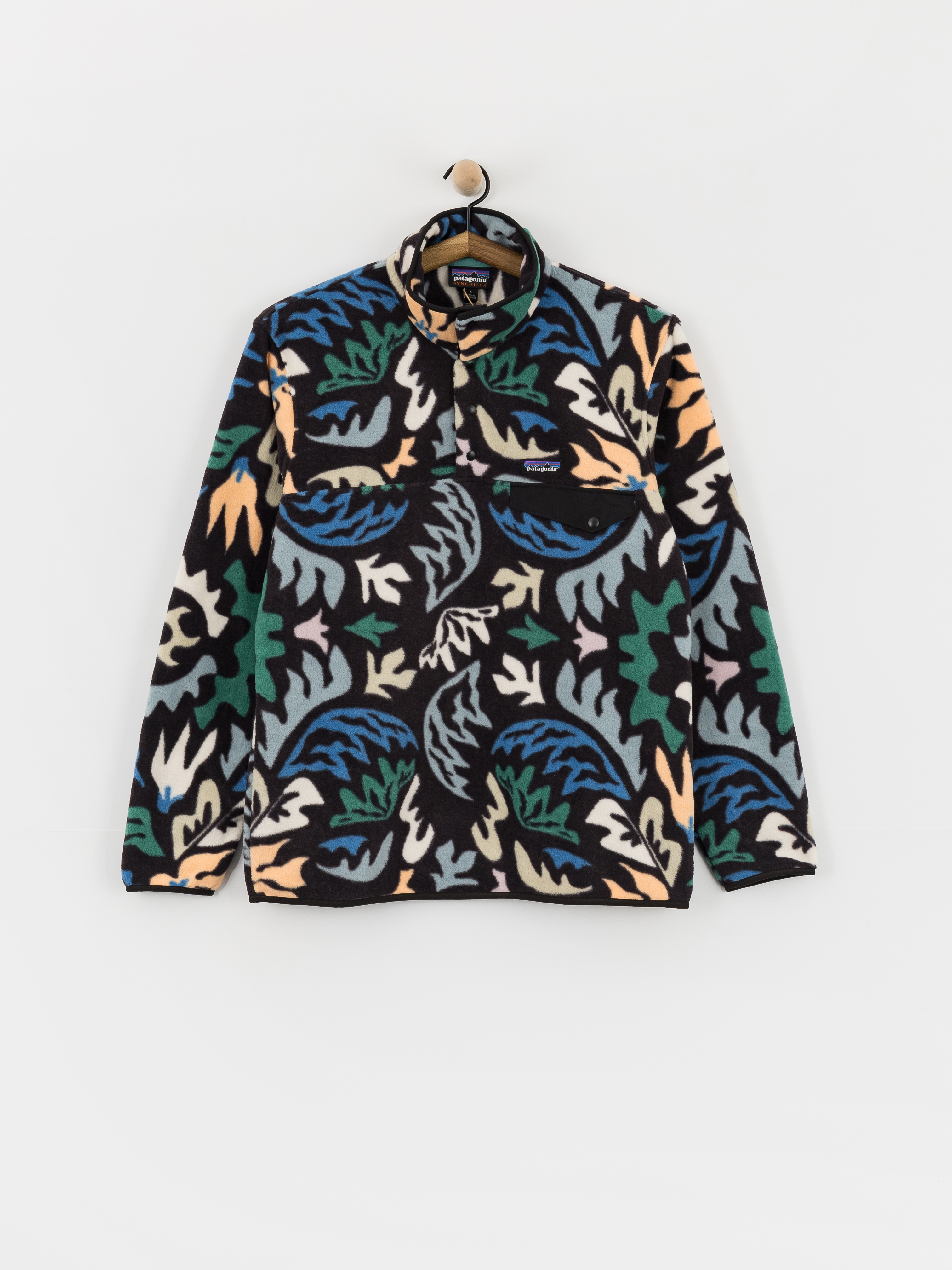 Patagonia Lightweight Synchilla Snap T Fleece  (kaleido/black)