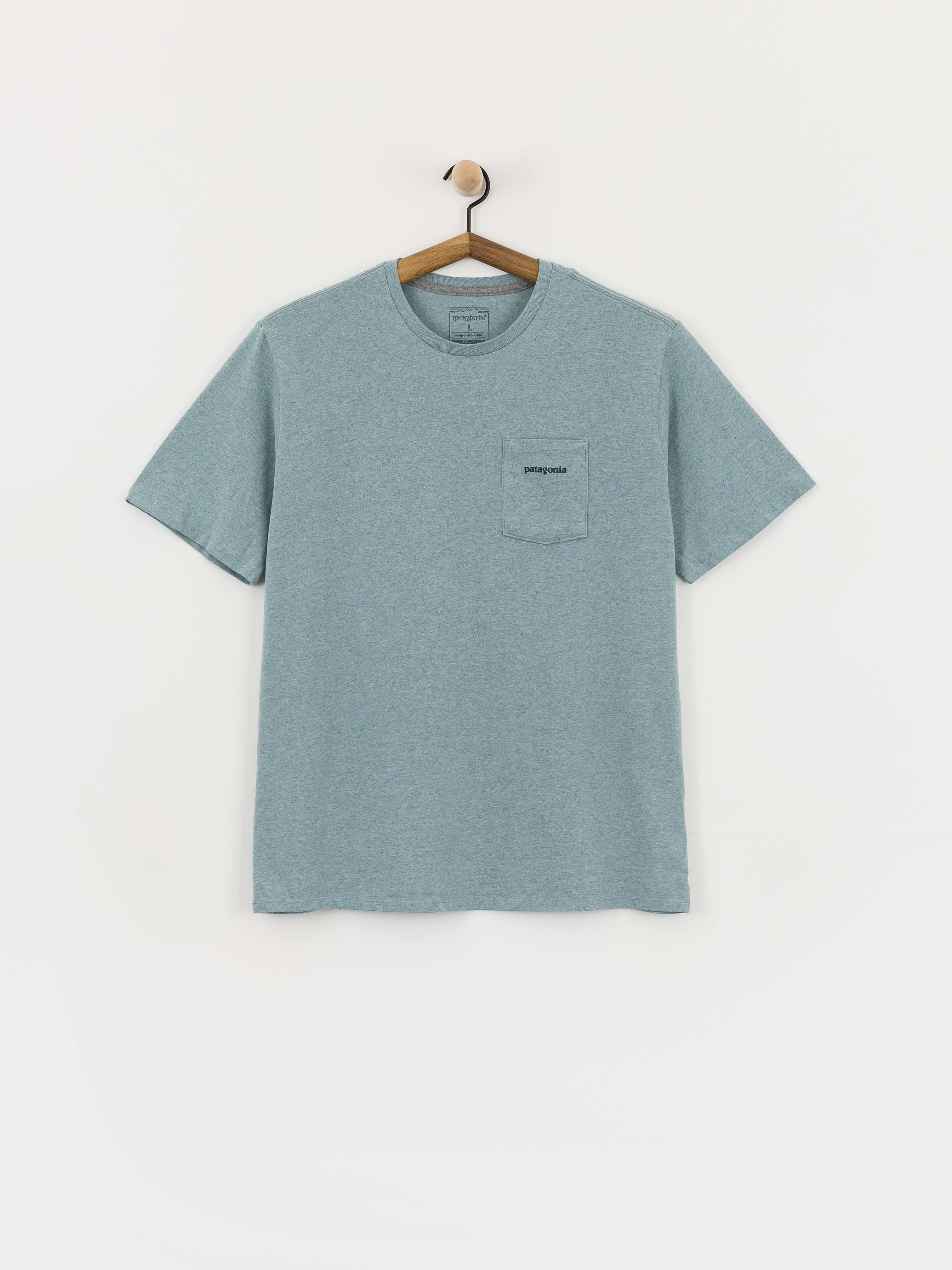 Patagonia Boardshort Logo Pocket Responsibili T-Shirt (blue sage)