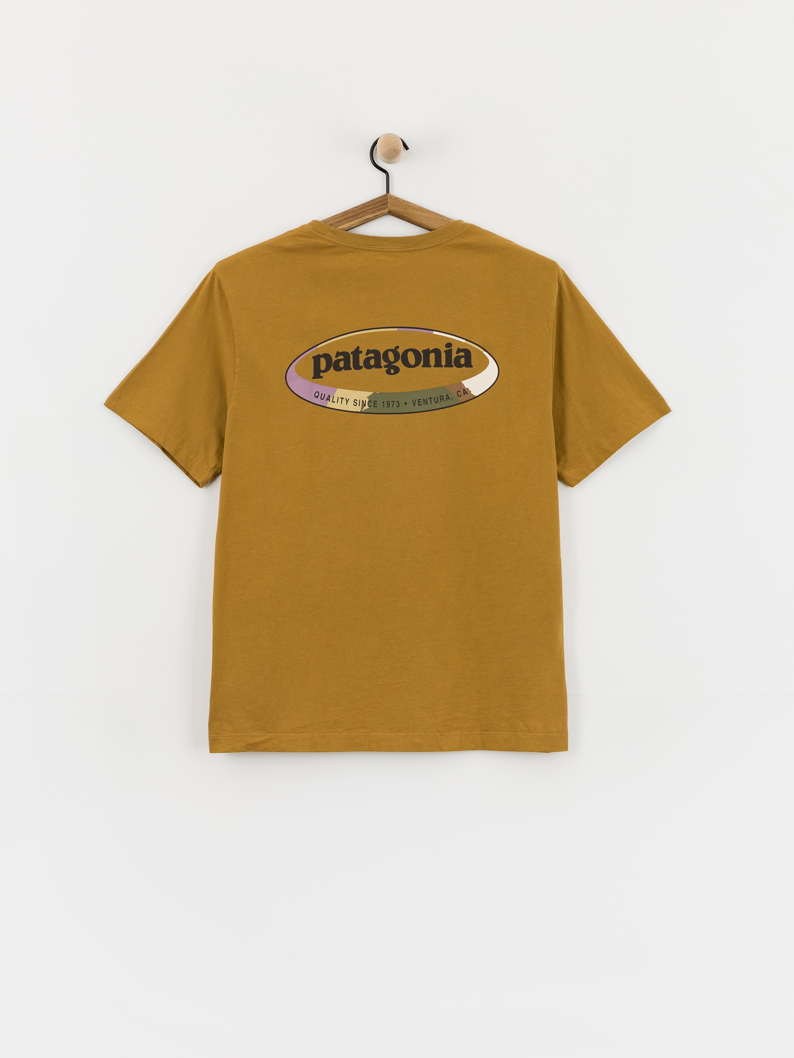 Patagonia 95 Oval Logo T-Shirt - brown (bobcat brown/sunshine)