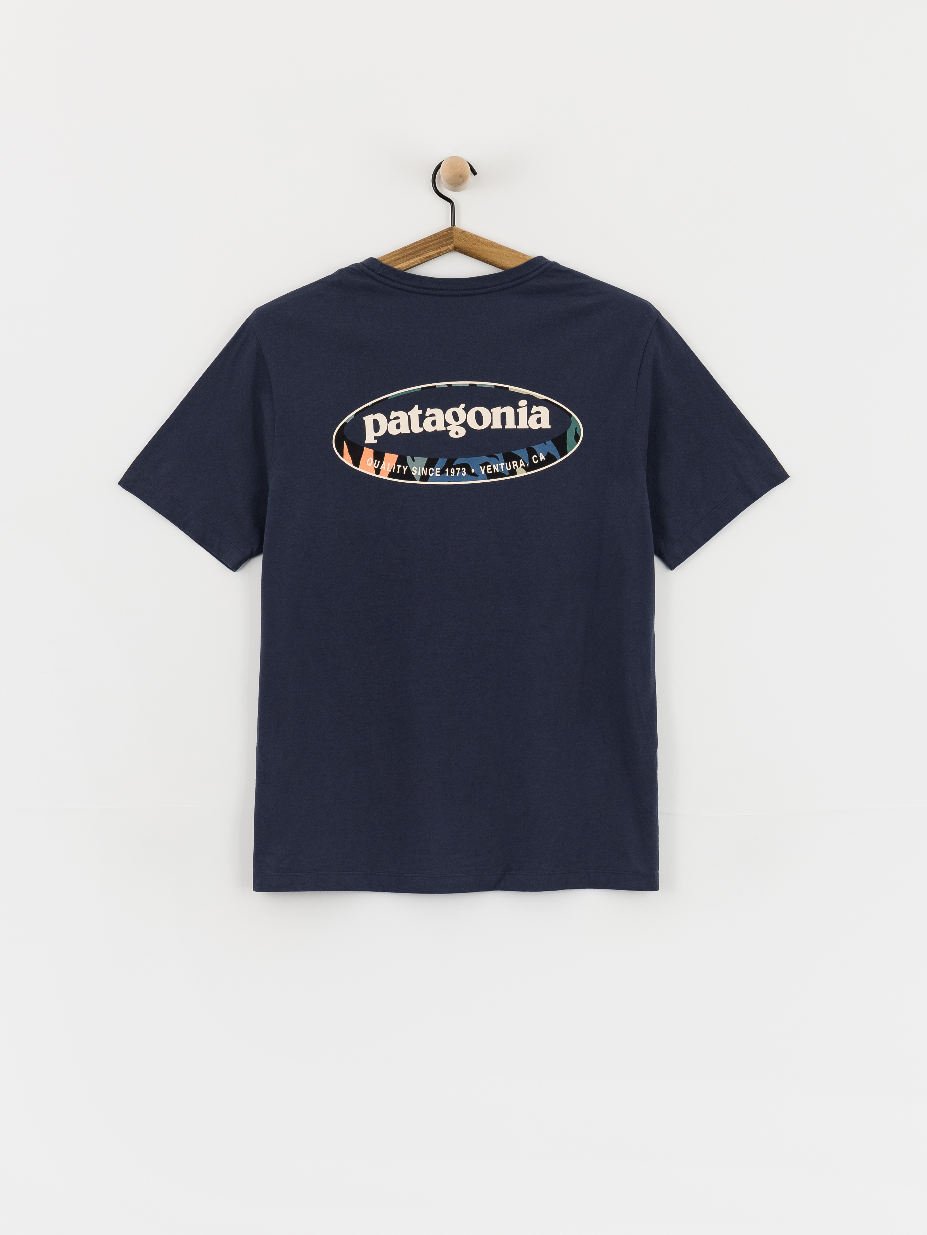 Patagonia 95 Oval Logo T-Shirt - navy blue (new navy/kaleido)