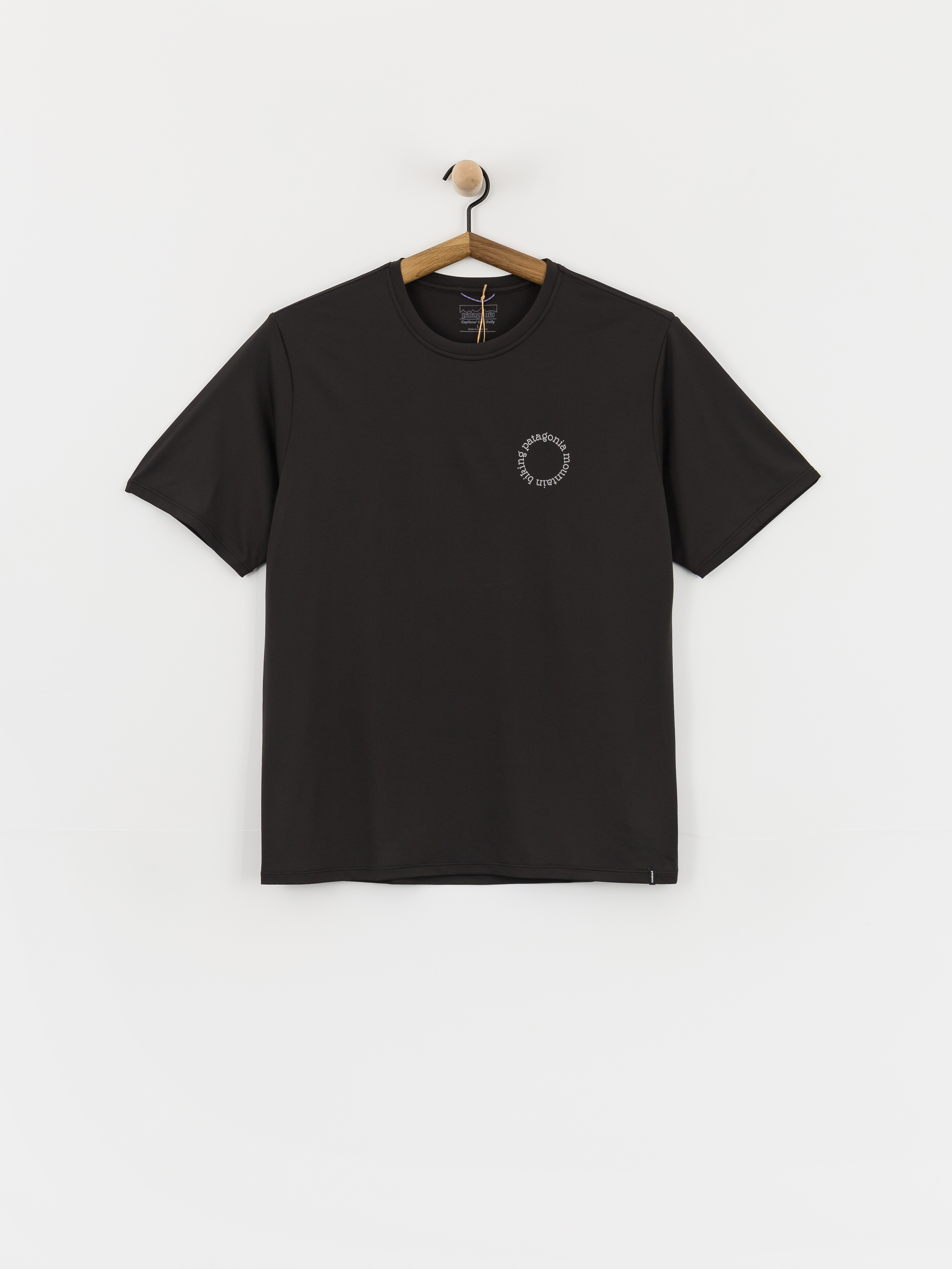 Patagonia Capilene Cool Spoke Stencil T-Shirt (black)