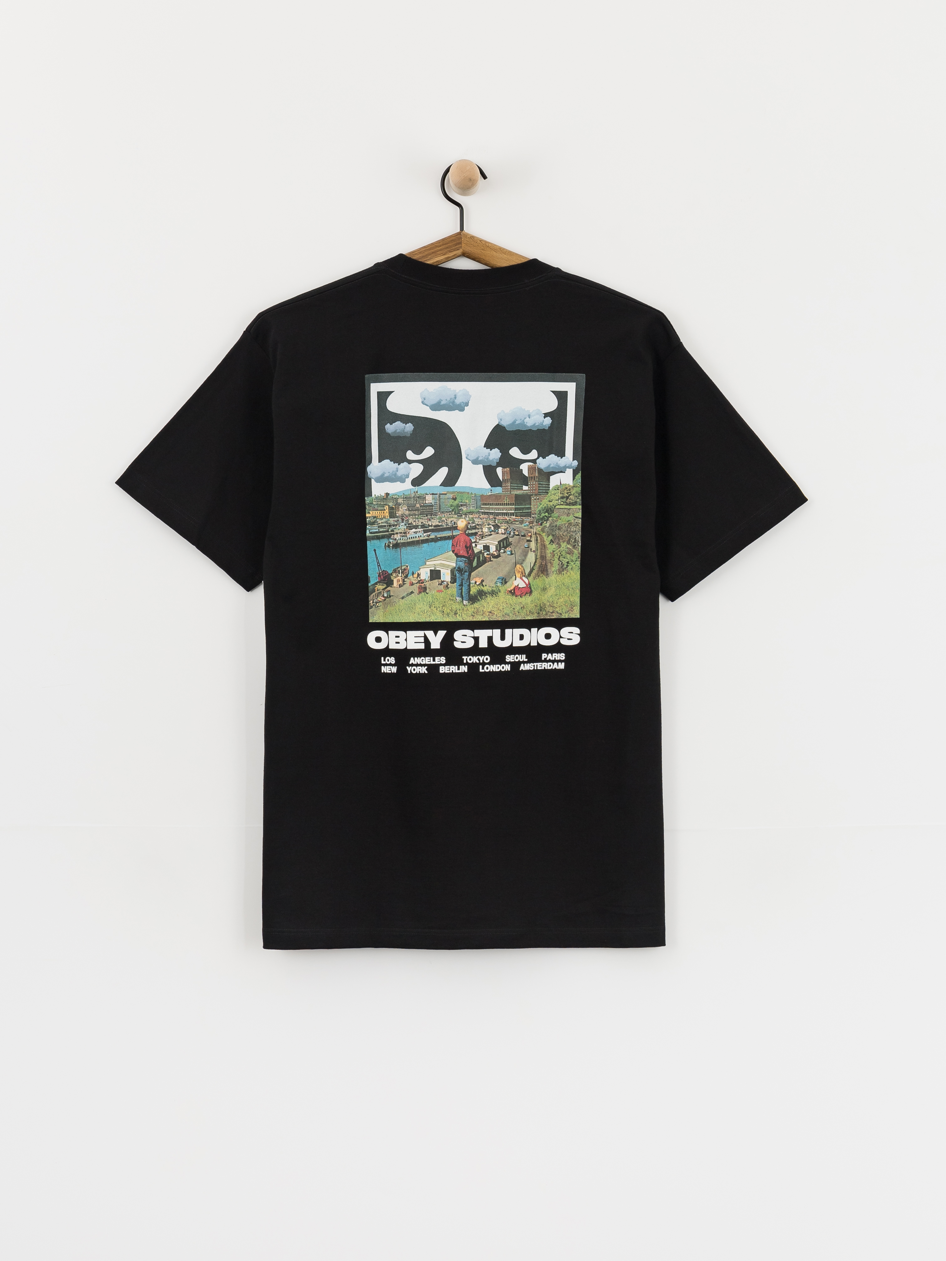 OBEY Sky Face T-Shirt (black)