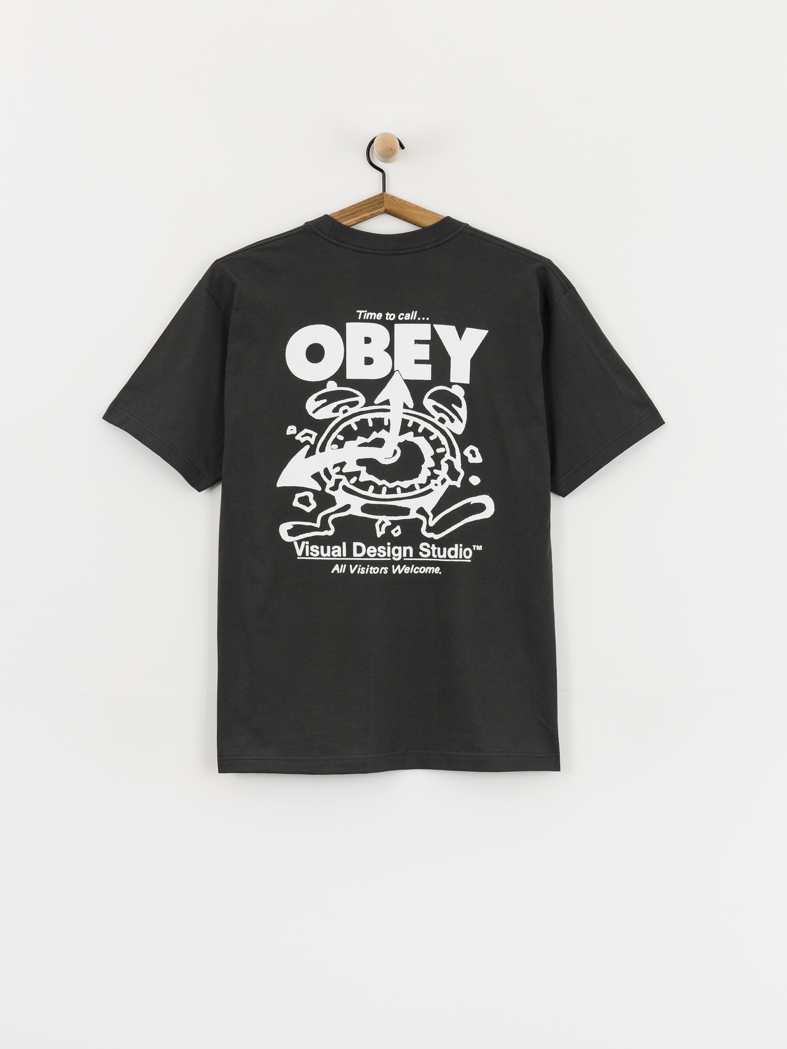 OBEY Time To Call Obey T-Shirt (vintage black)