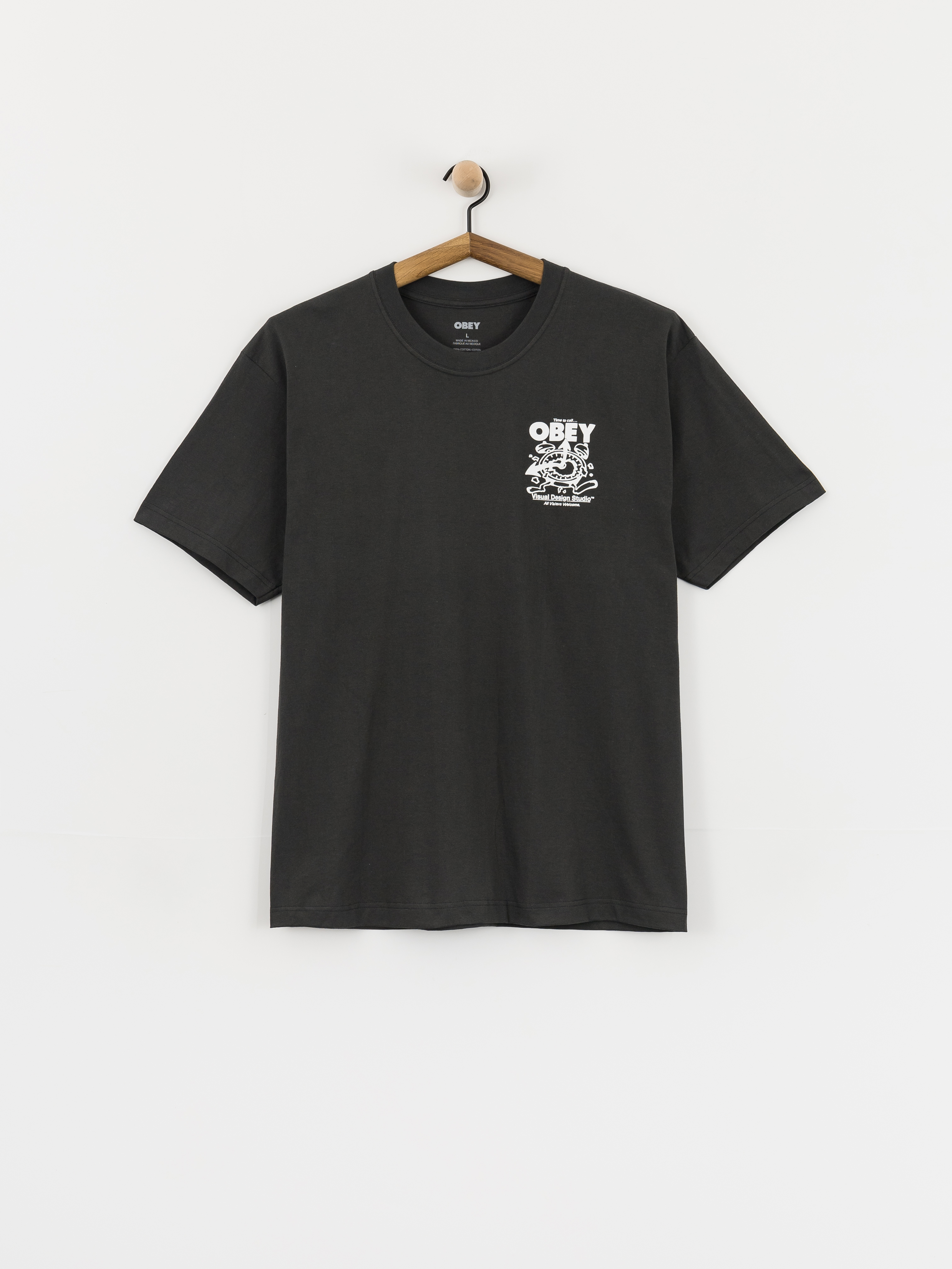OBEY Time To Call Obey T-Shirt (vintage black)