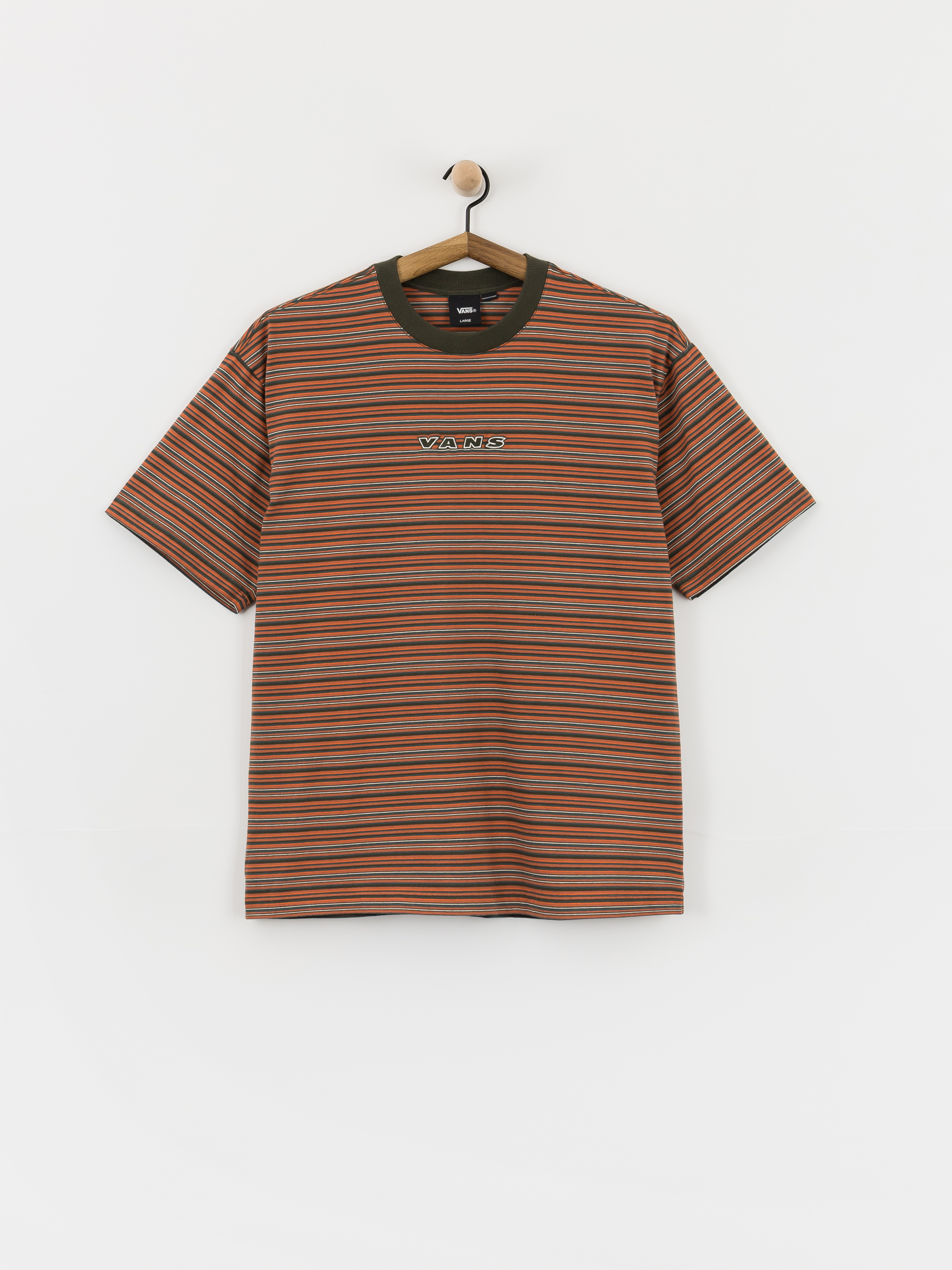 Vans Cameron Stripe Knit T-Shirt (obsidian fern/l)