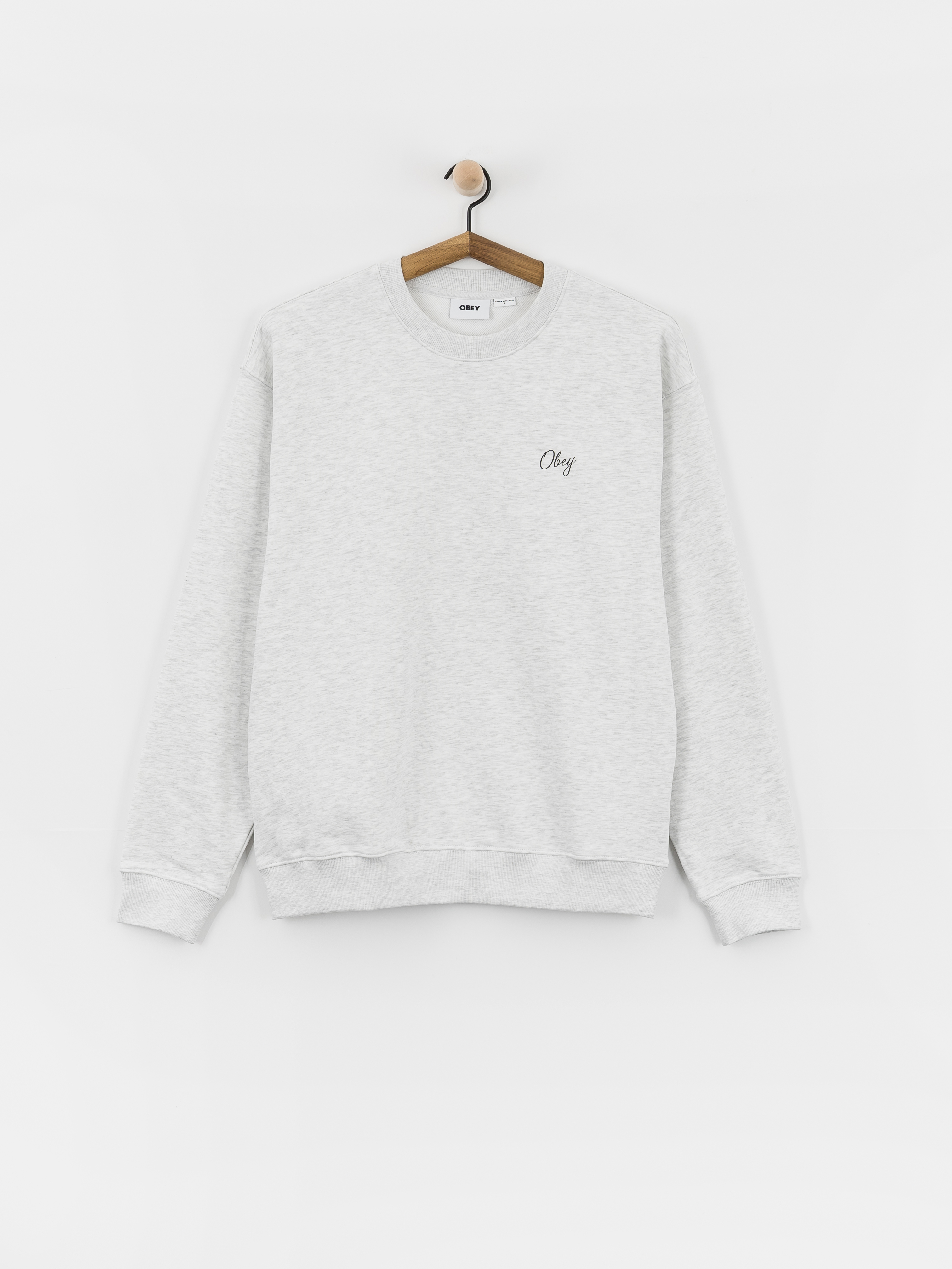OBEY Paper Rose Sweatshirt (heather grey)