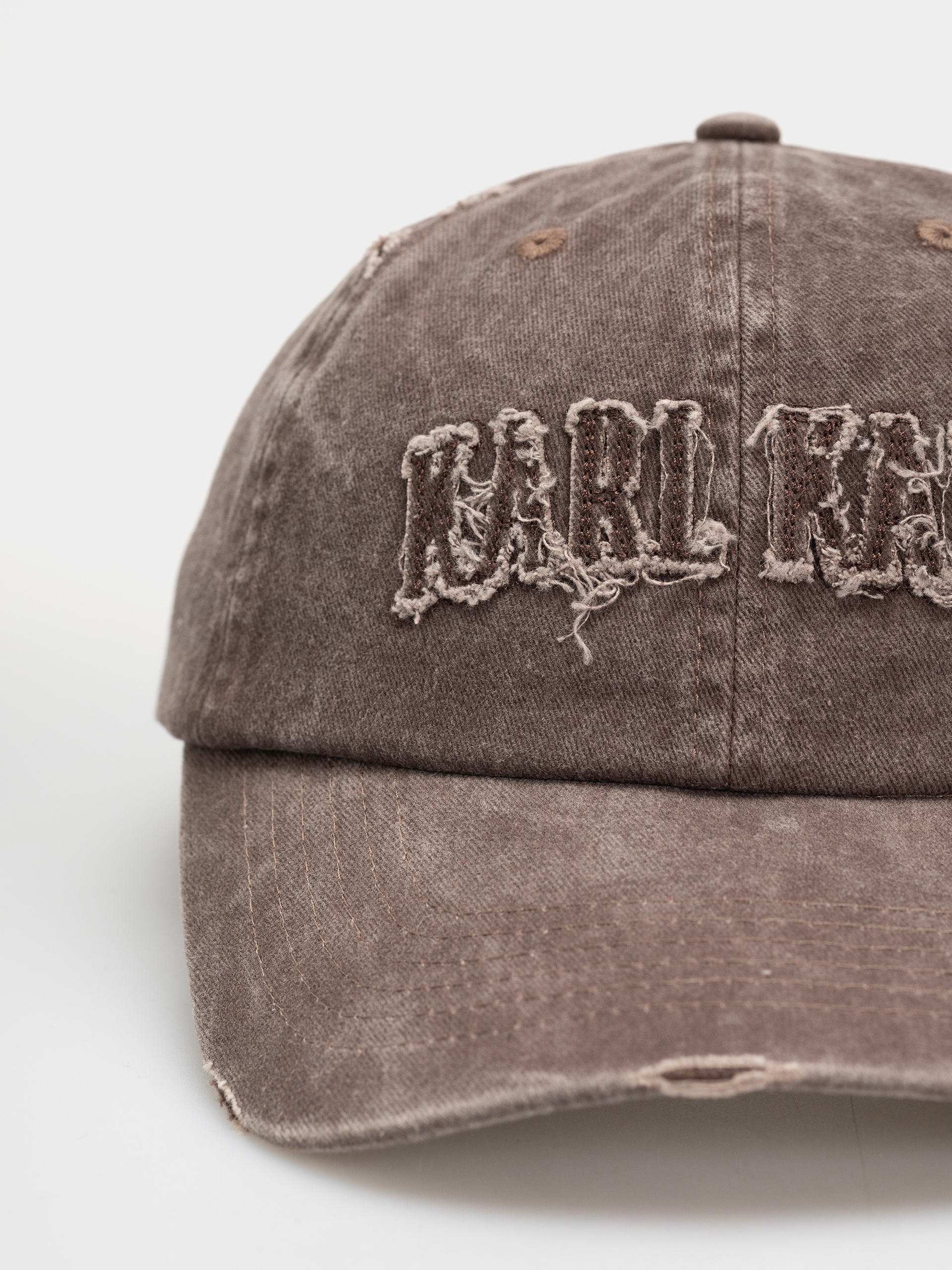 Karl Kani Heritage Distressed Twill Baseball Cap (brown)