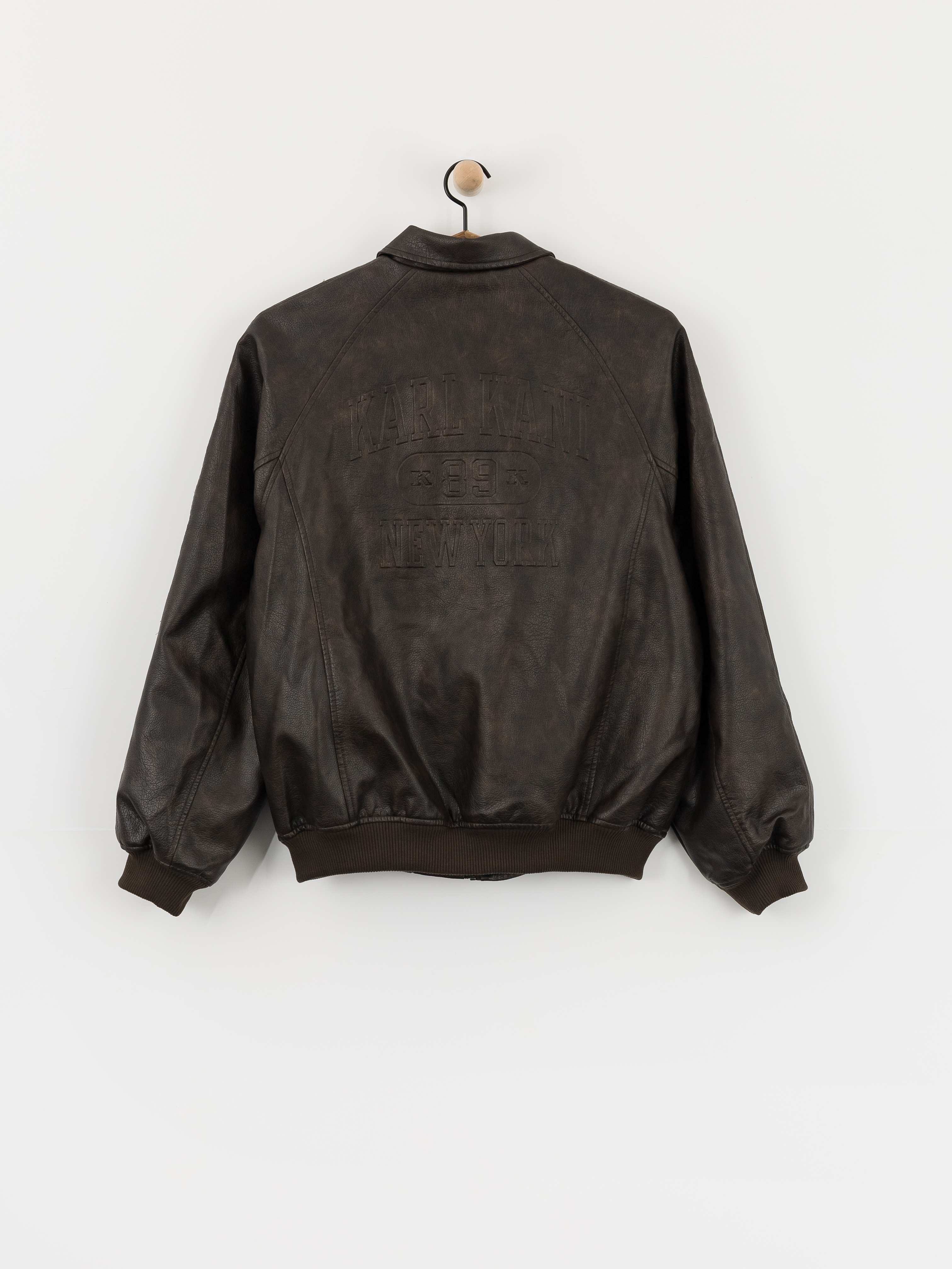 Karl Kani Signature Pu Leather Bomber Jacket (brown)