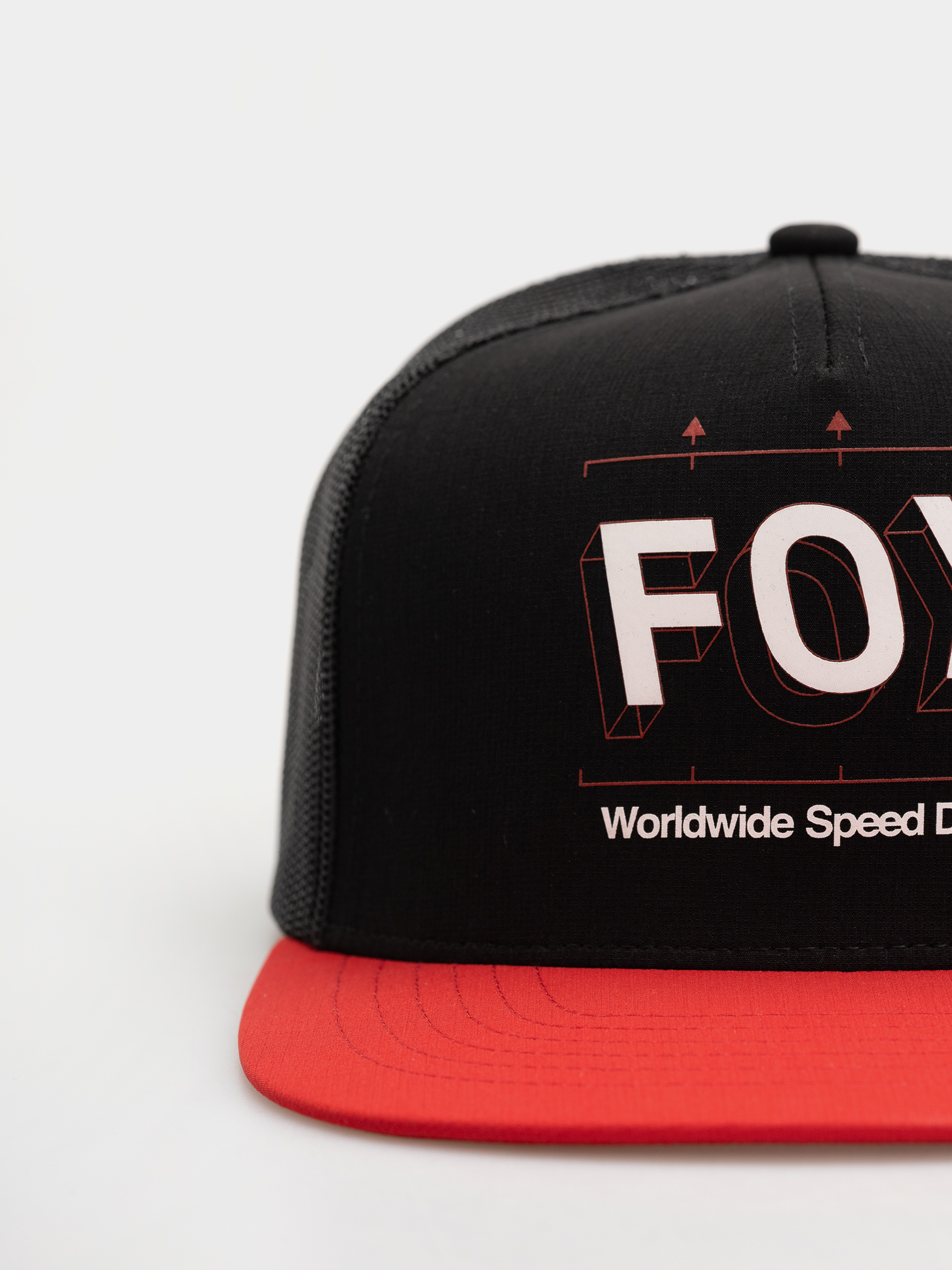 Fox Image Print Trucker Cap (black)