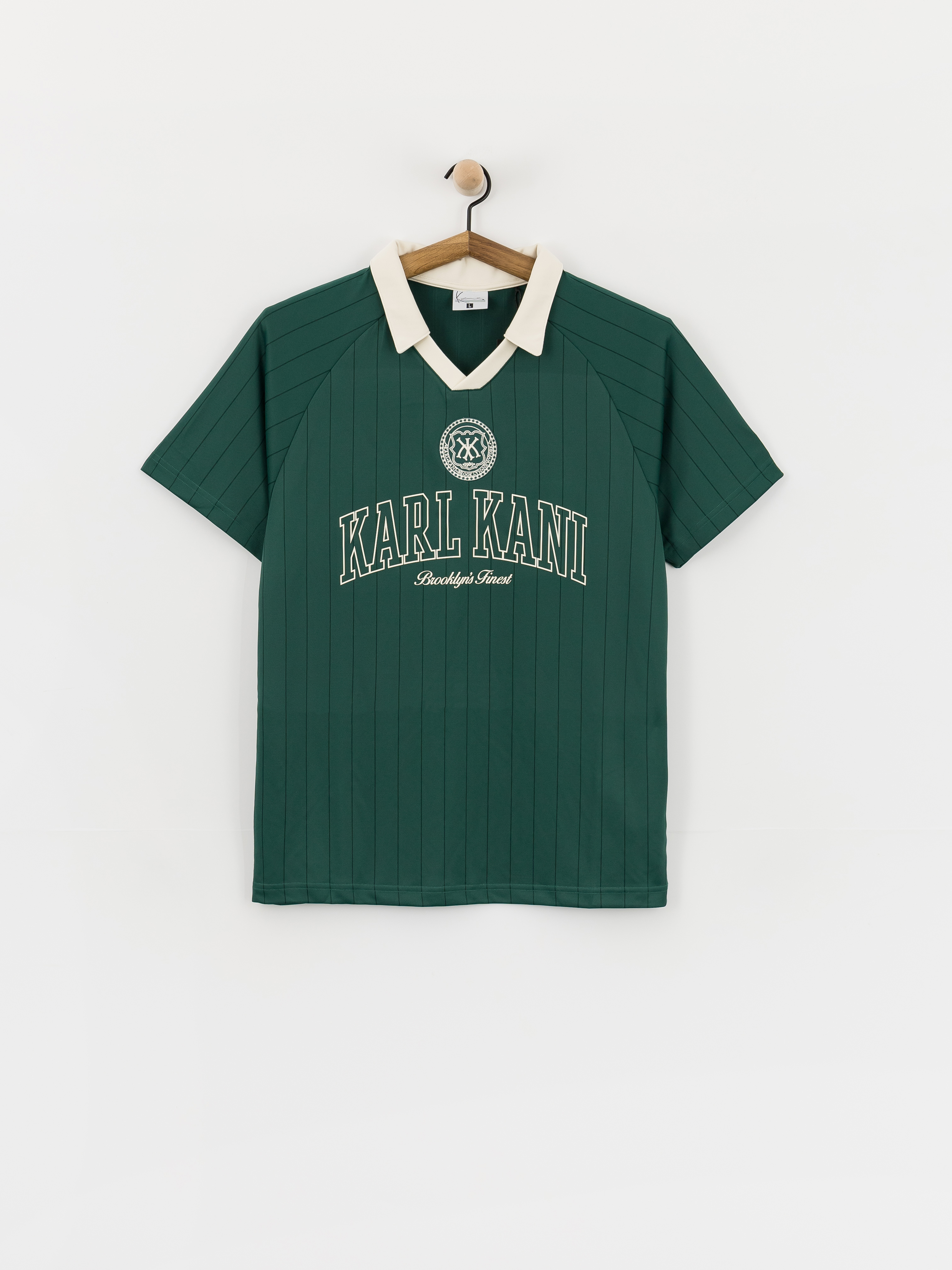 Karl Kani Heritage Emblem Shadow Pinstripe Soccer T-Shirt - green