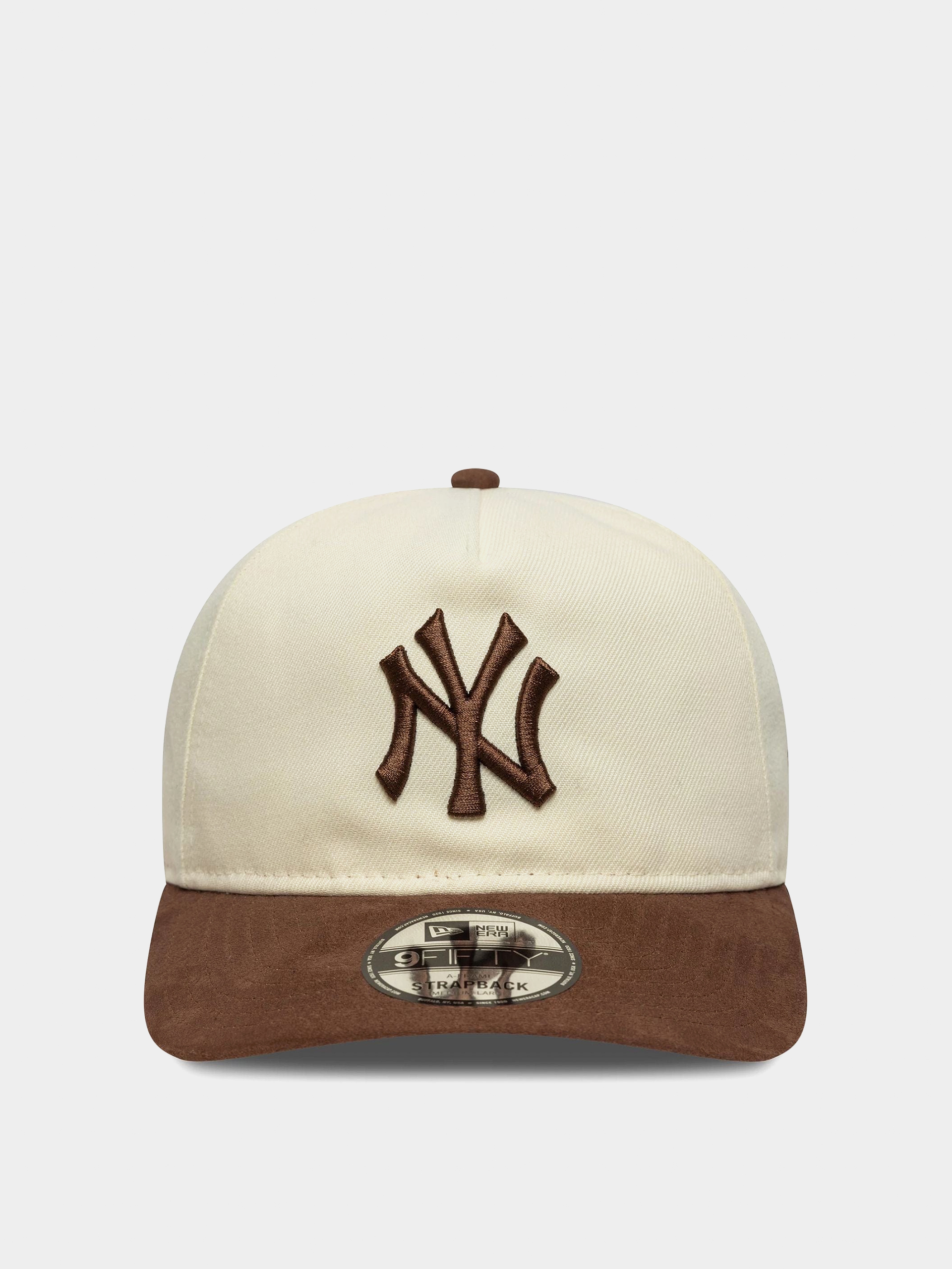 New Era Cap Suede Visor 9Fifty New York Yankees (light cream/chestnut)