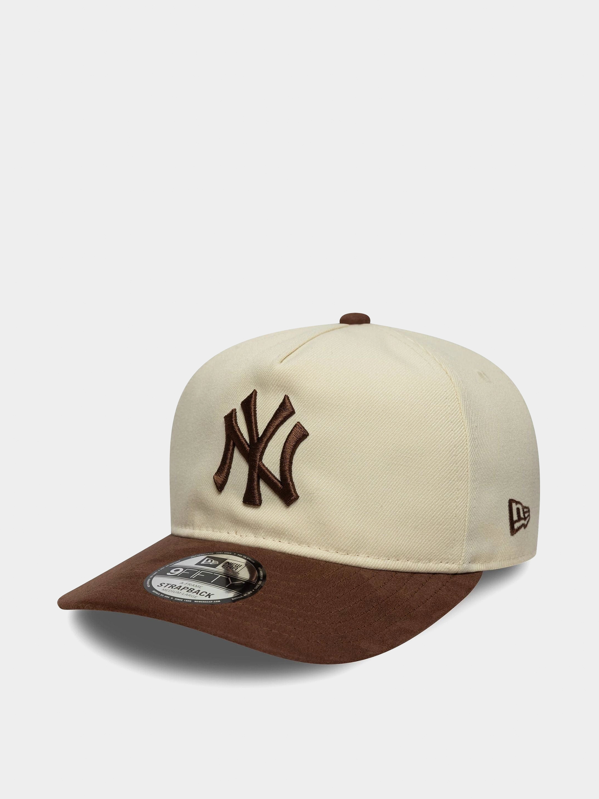 New Era Cap Suede Visor 9Fifty New York Yankees (light cream/chestnut)