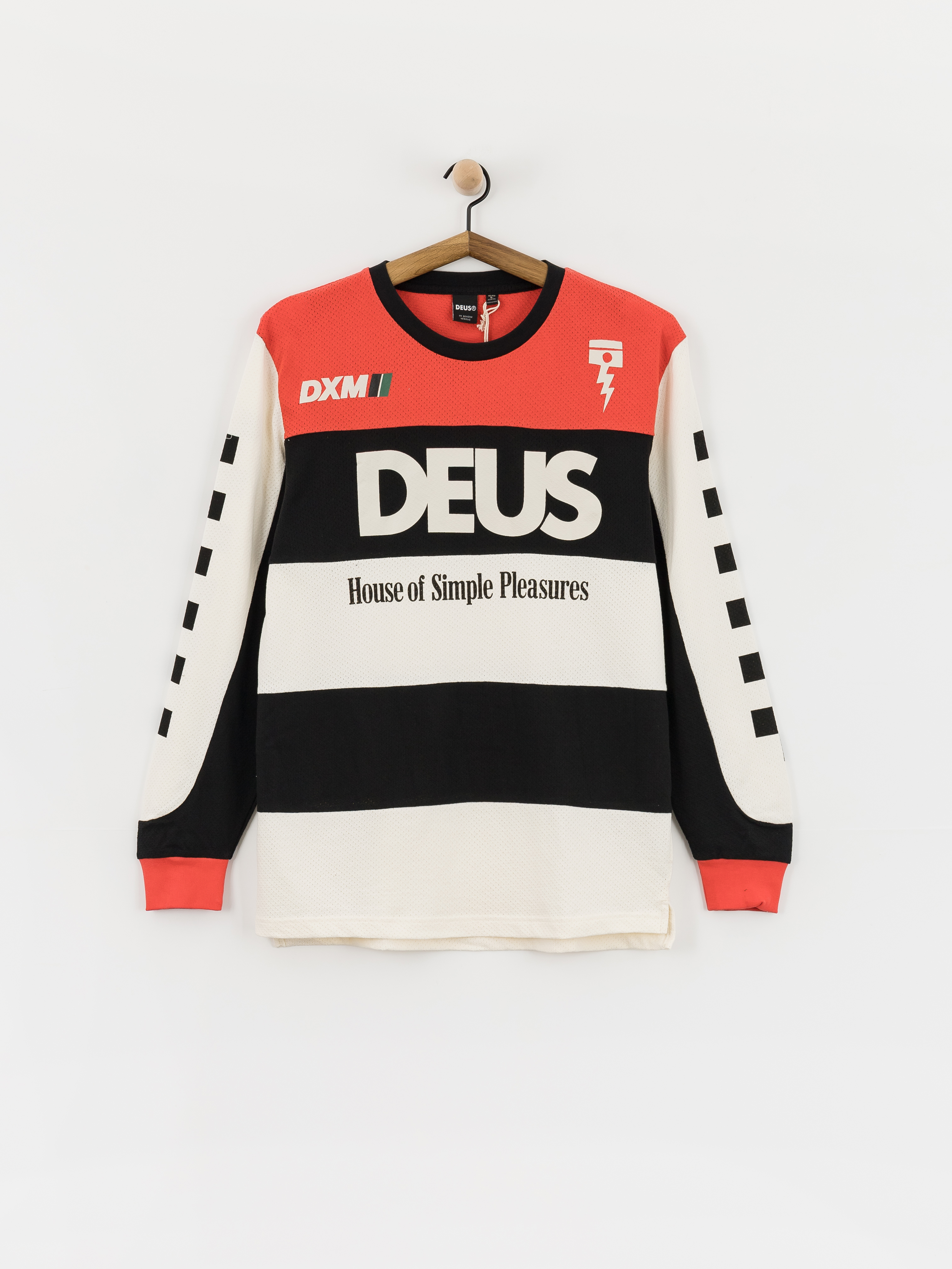 Deus Ex Machina Vilander Moto Jersey Longsleeve (valiant red combo)