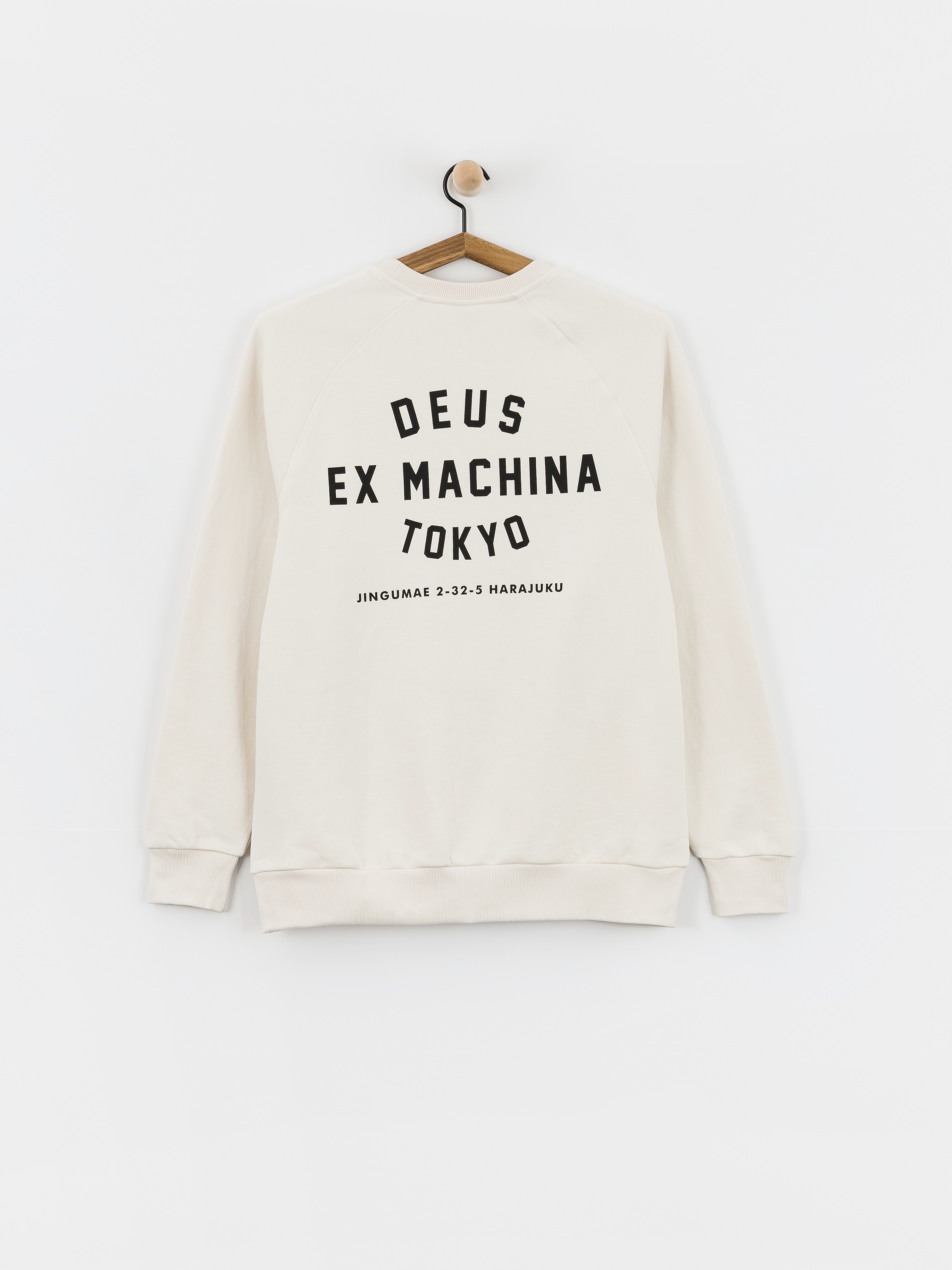 Deus Ex Machina Harajuku Address Crew Sweatshirt (dirty white)