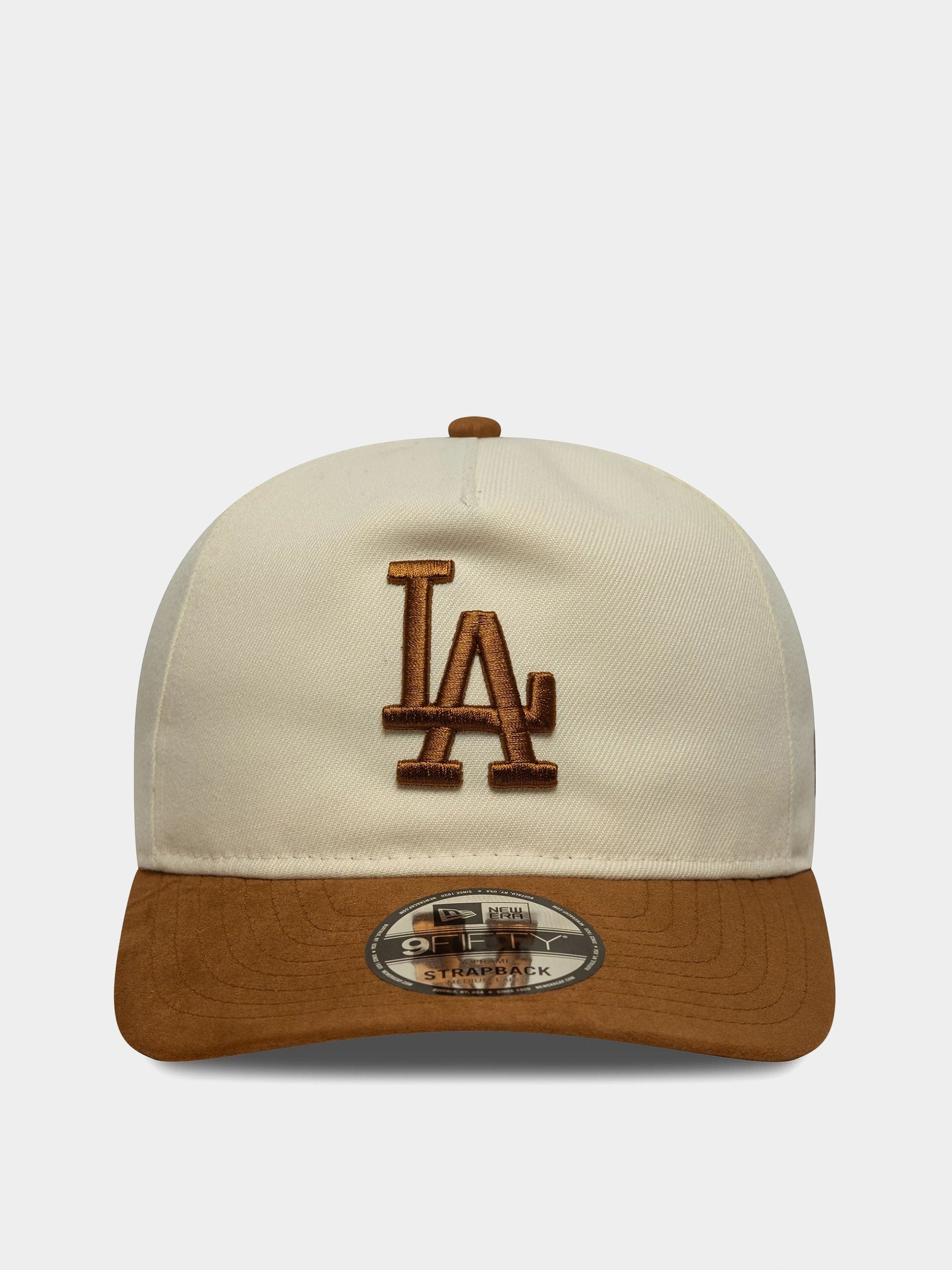 New Era Cap Suede Visor 9Fifty La Dodgers (light cream/dark ochre)
