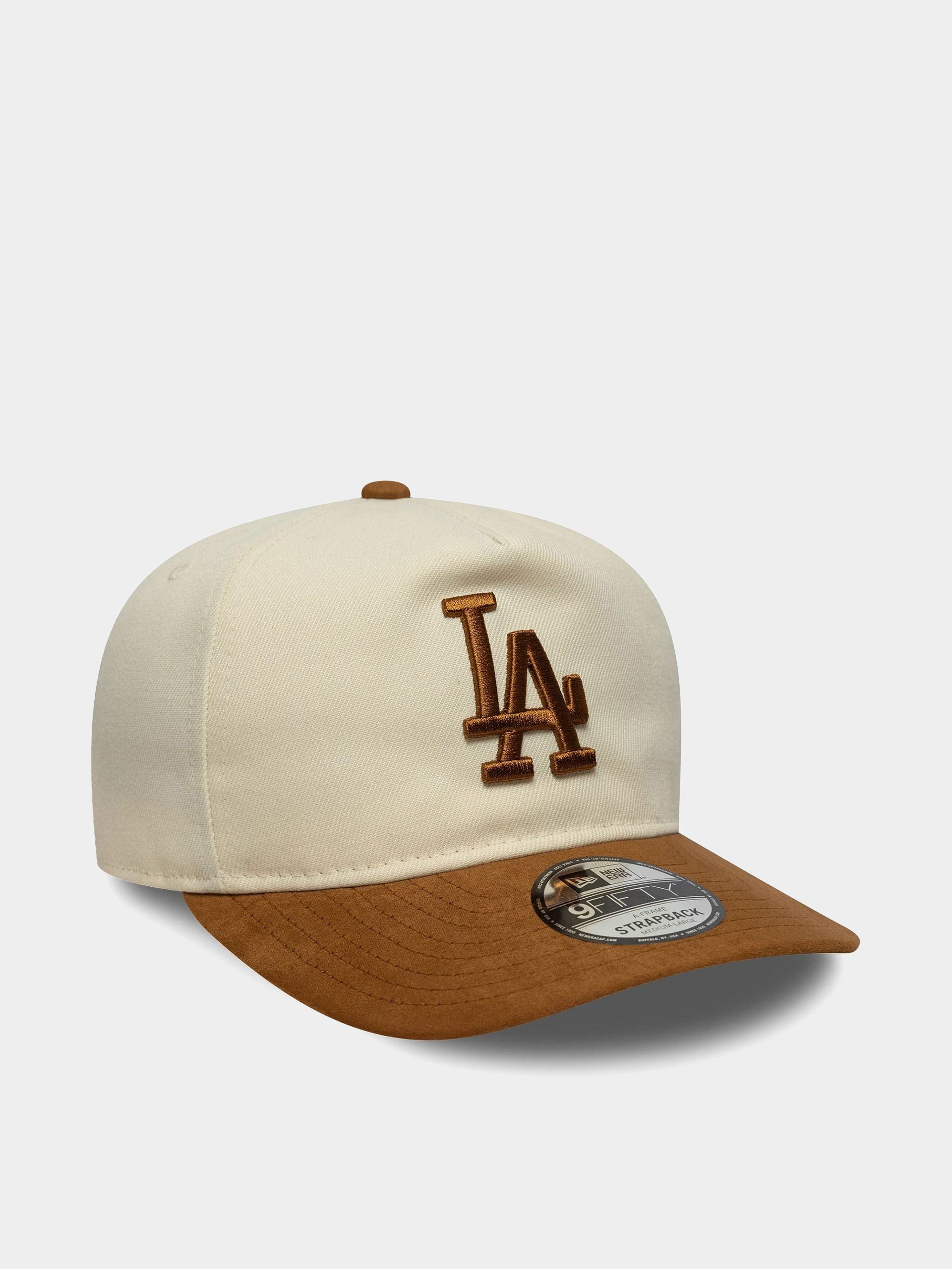 New Era Cap Suede Visor 9Fifty La Dodgers (light cream/dark ochre)