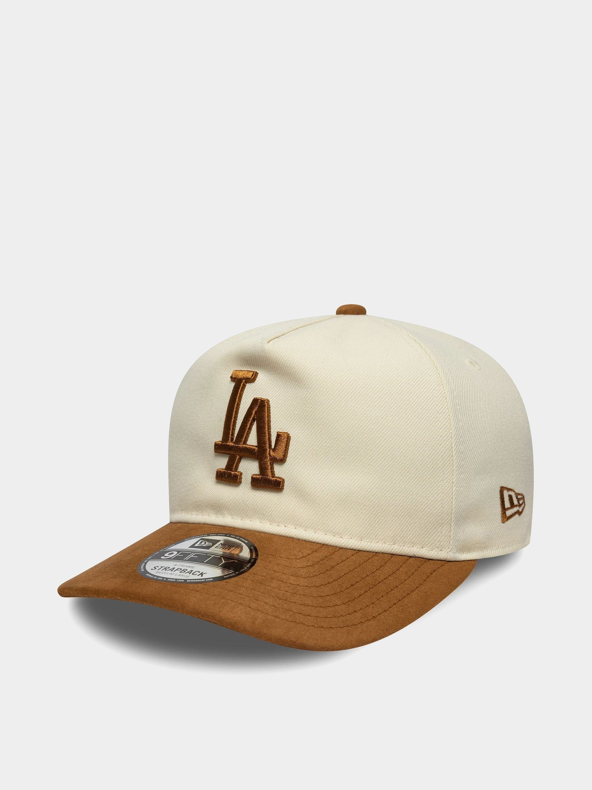 New Era Cap Suede Visor 9Fifty La Dodgers (light cream/dark ochre)