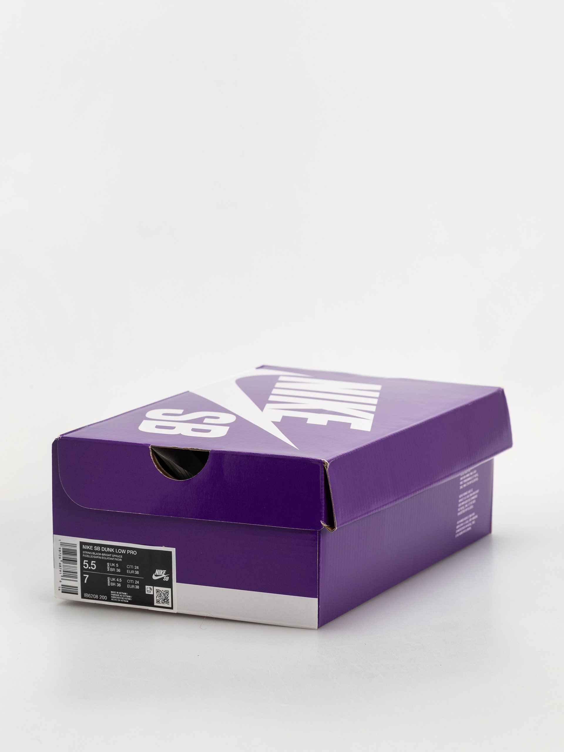 Nike SB Dunk Low Pro Shoes (string/black bright spruce fierce purple)