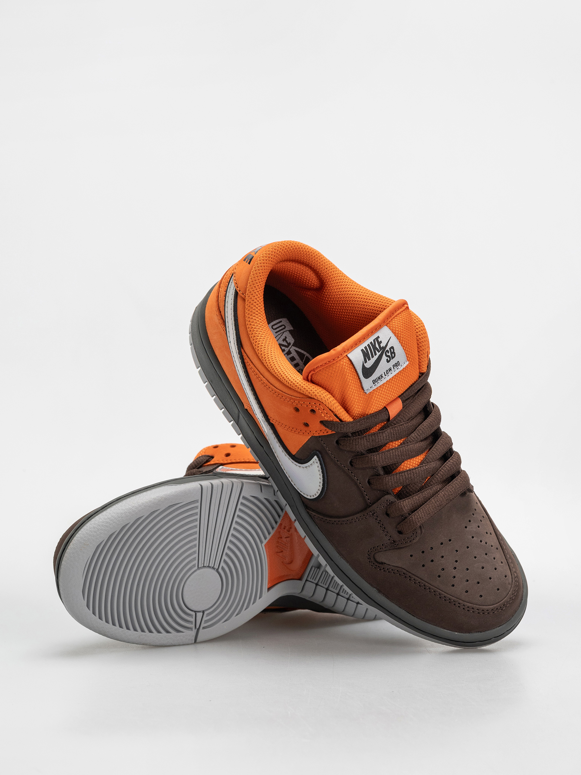 Nike SB Dunk Low Pro Schuhe (safety orange/wolf grey baroque brown)