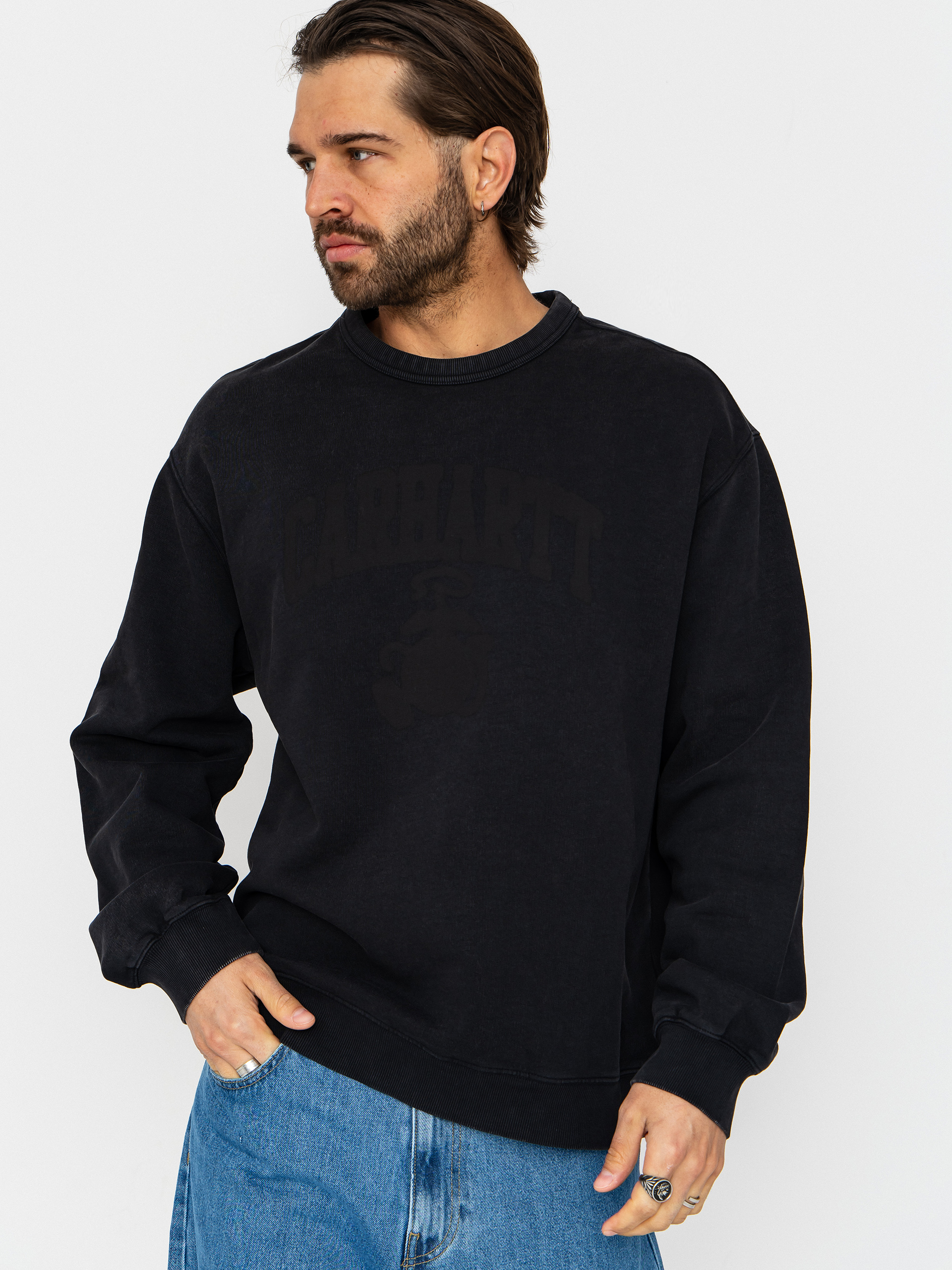 Carhartt WIP Sweatshirt Faded Pond Corps (black)