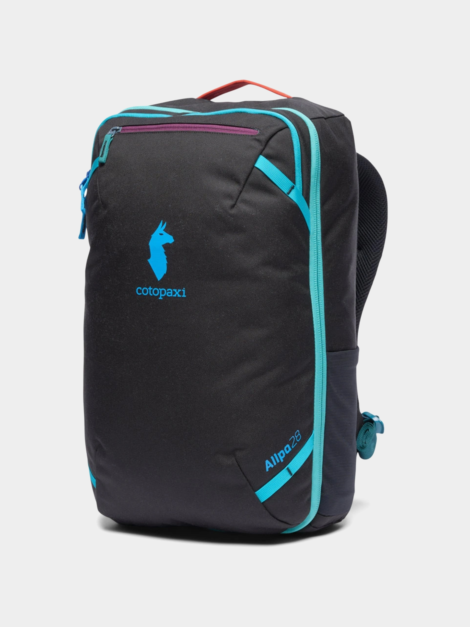 cotopaxi clamshell backpack Allpa 35L Travel Pack Whiskey Color Del Dia (shown in ORANGE) uses high Cotopaxi Allpa Mini 20L Travel
