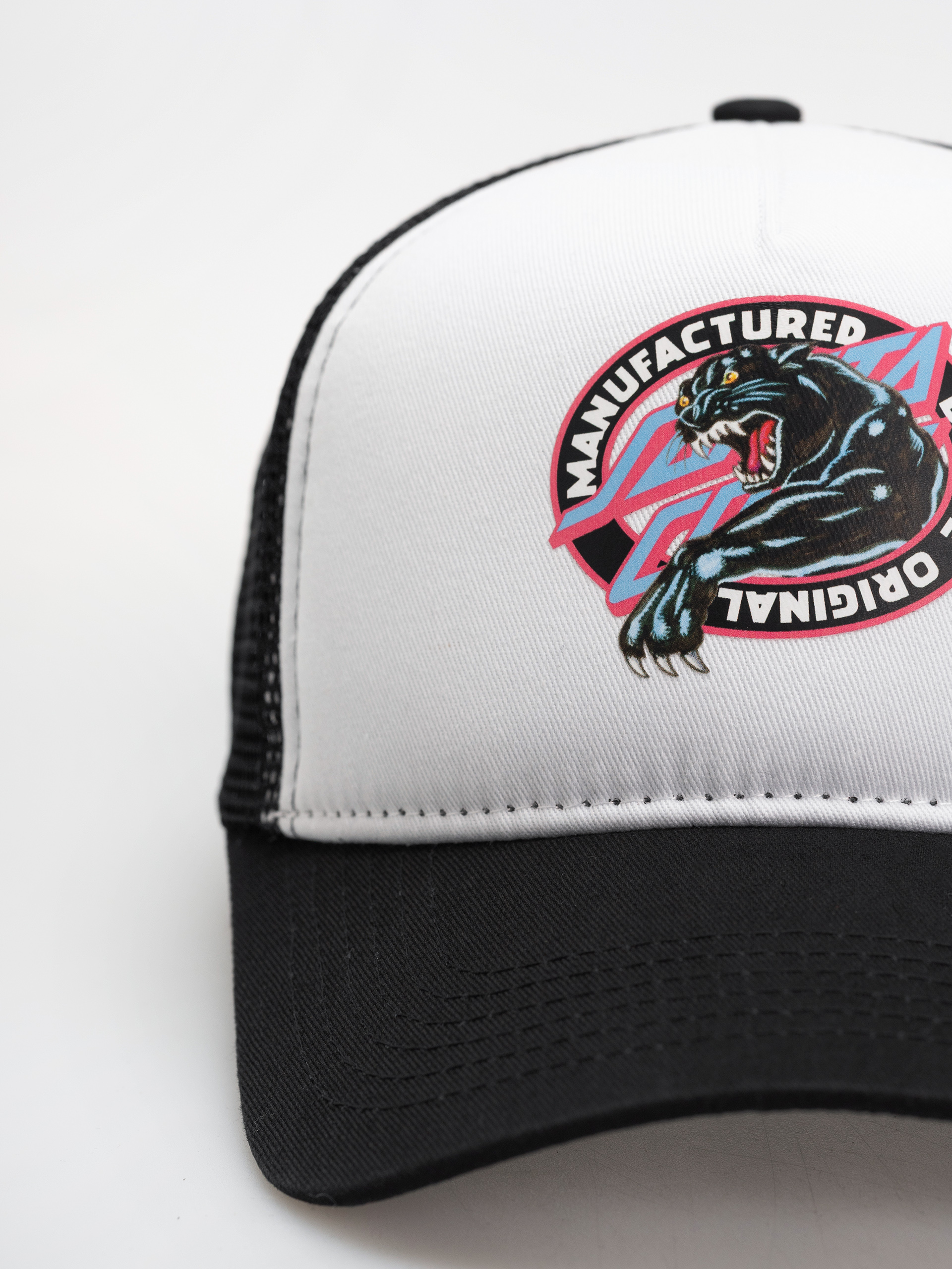 Santa Cruz Natas Sketch Panther Meshback Cap (black/white)