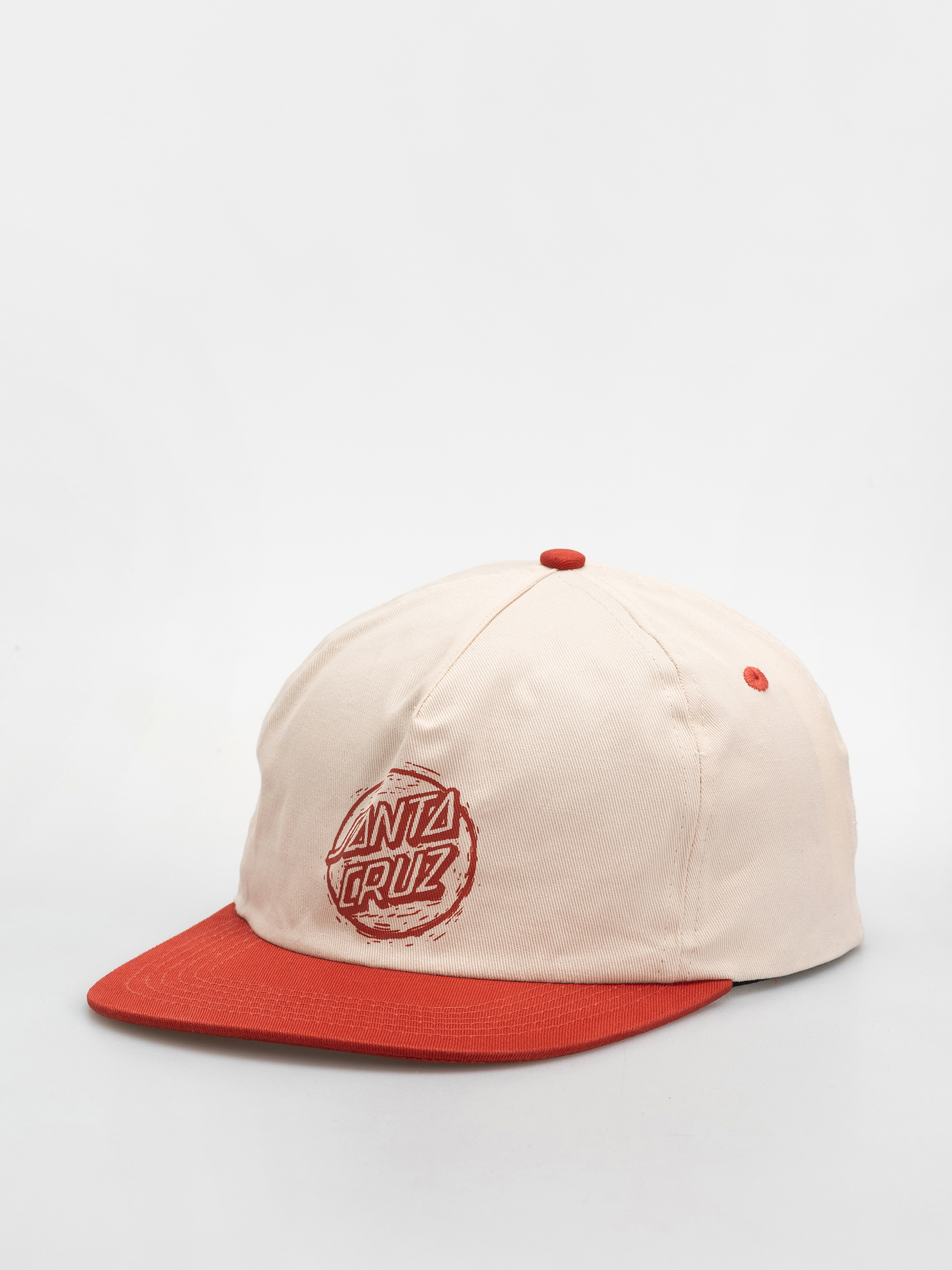 Santa Cruz Stamped Opus Snapback Cap (off white/ketchup)